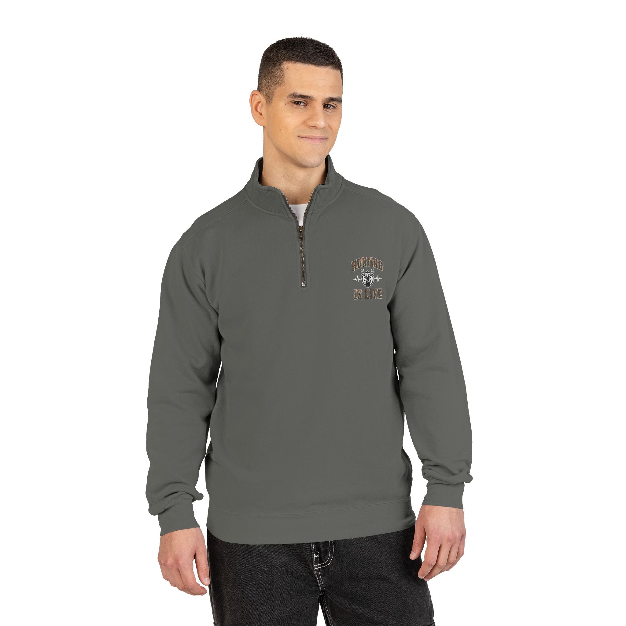Hunting is Life Adult Quarter-Zip Sweatshirt