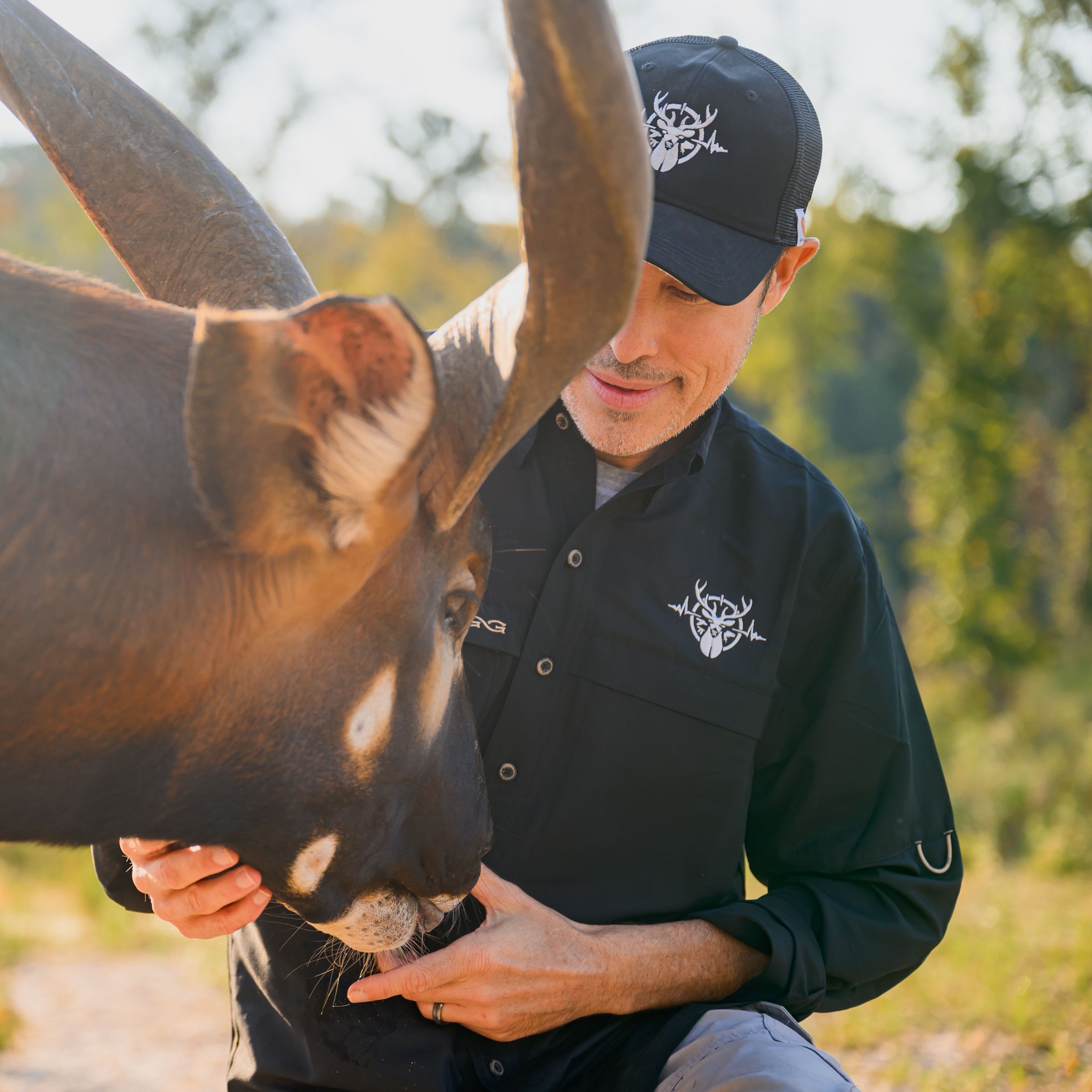 Heartbeat of a Hunter Long Sleeve Men's MicroFiber Shirt - Caviar