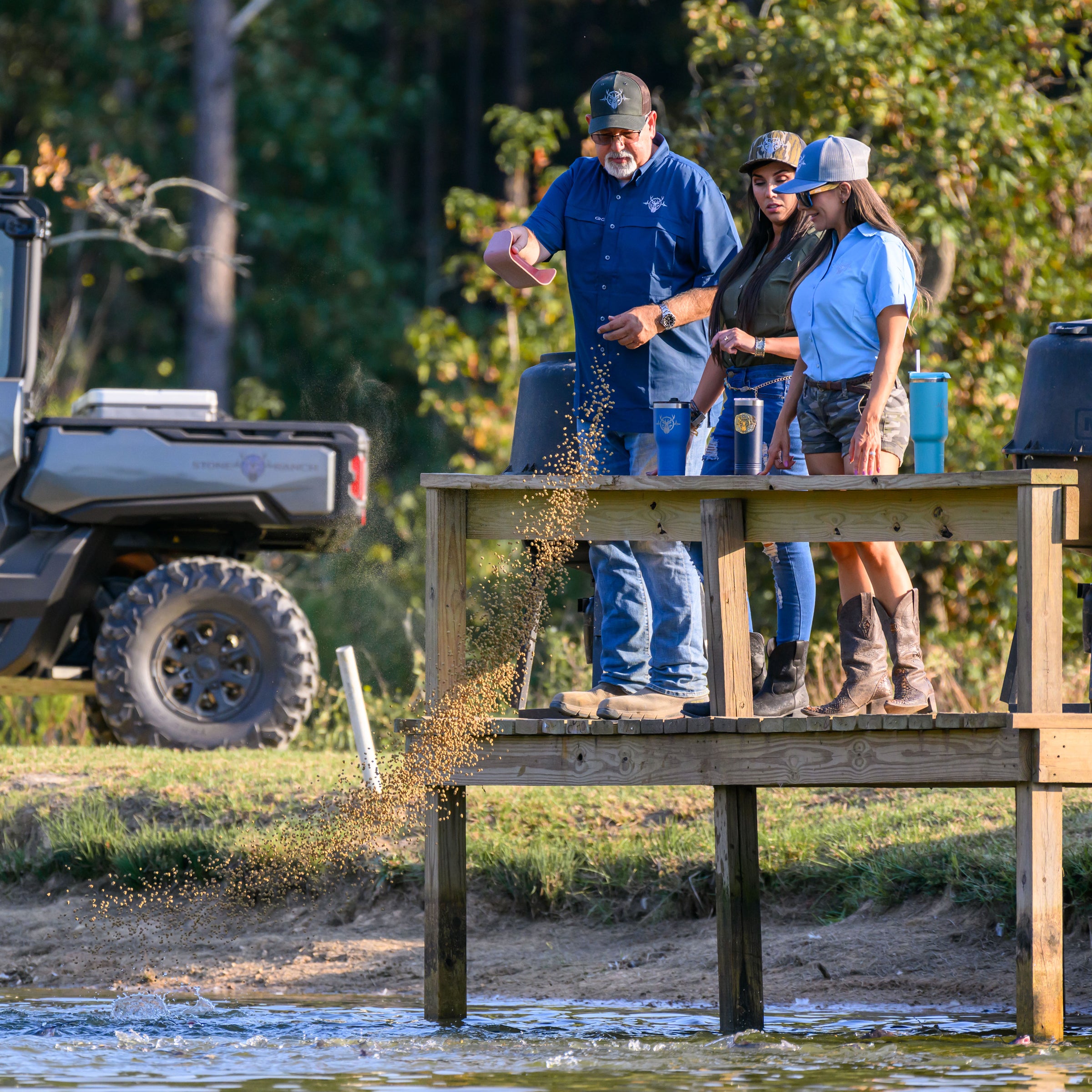 Heartbeat of a Hunter Short Sleeve Men's MicroFiber Shirt - Deep Water