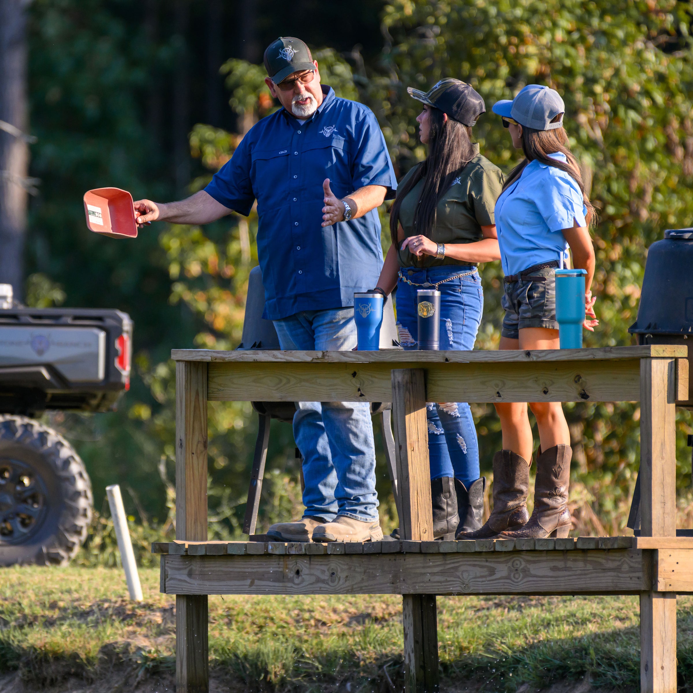 Heartbeat of a Hunter Short Sleeve Men's MicroFiber Shirt - Deep Water