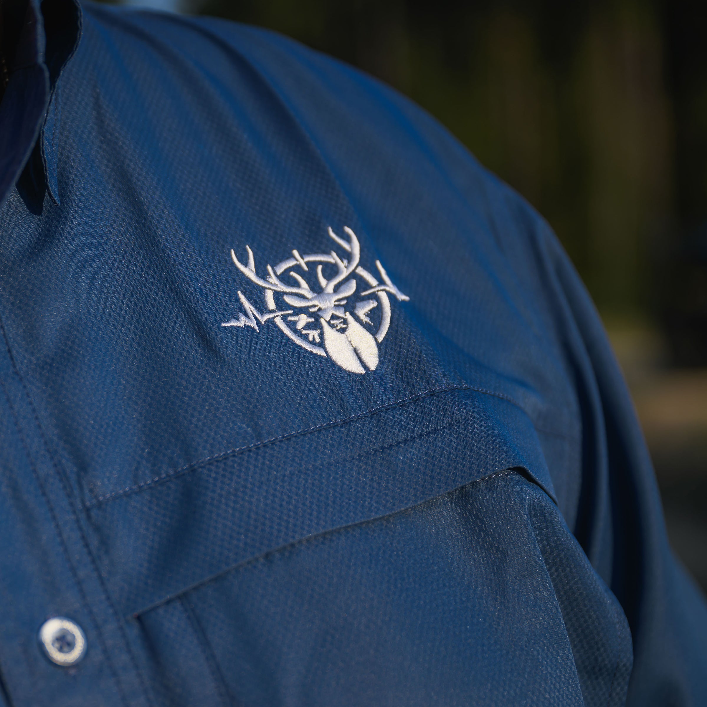 Heartbeat of a Hunter Short Sleeve Men's MicroFiber Shirt - Deep Water