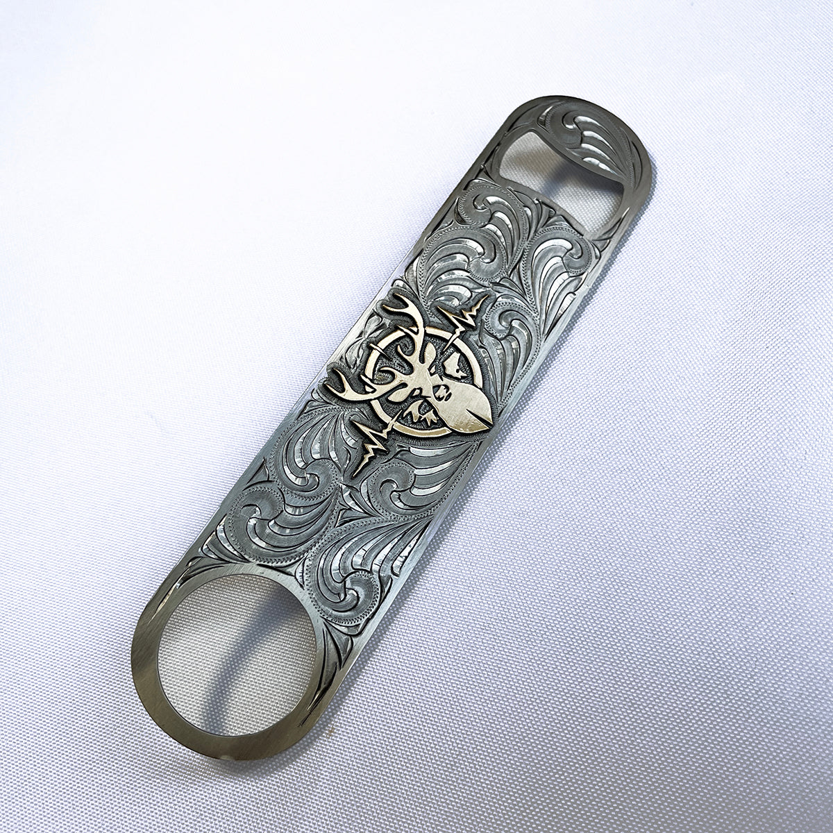 Heartbeat of a Hunter Rustic Western Style Bartender Bottle Opener