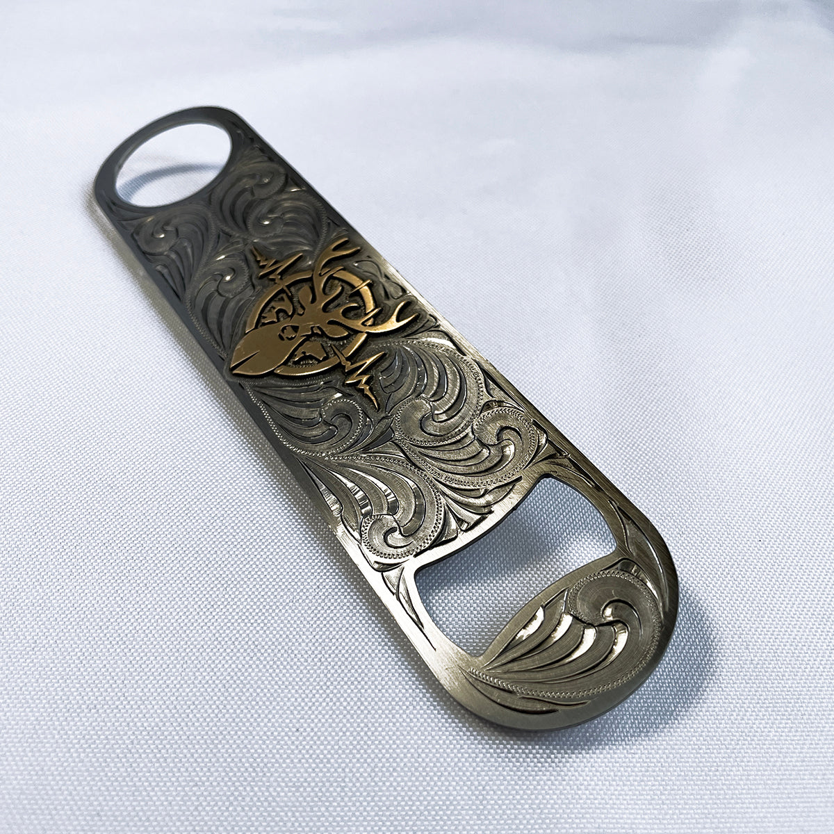 Heartbeat of a Hunter Rustic Western Style Bartender Bottle Opener