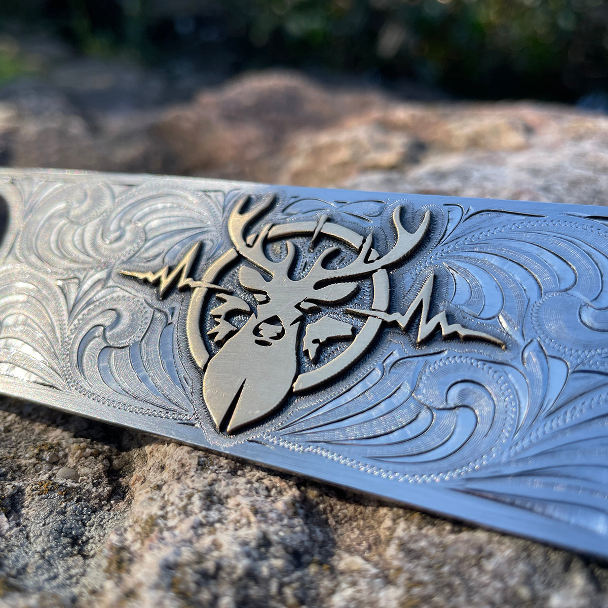 Heartbeat of a Hunter Rustic Western Style Bartender Bottle Opener