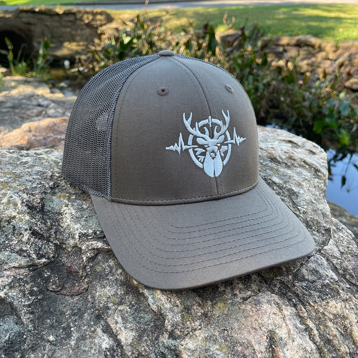 Heartbeat of a Hunter Chocolate Chip & Grey Brown Cap