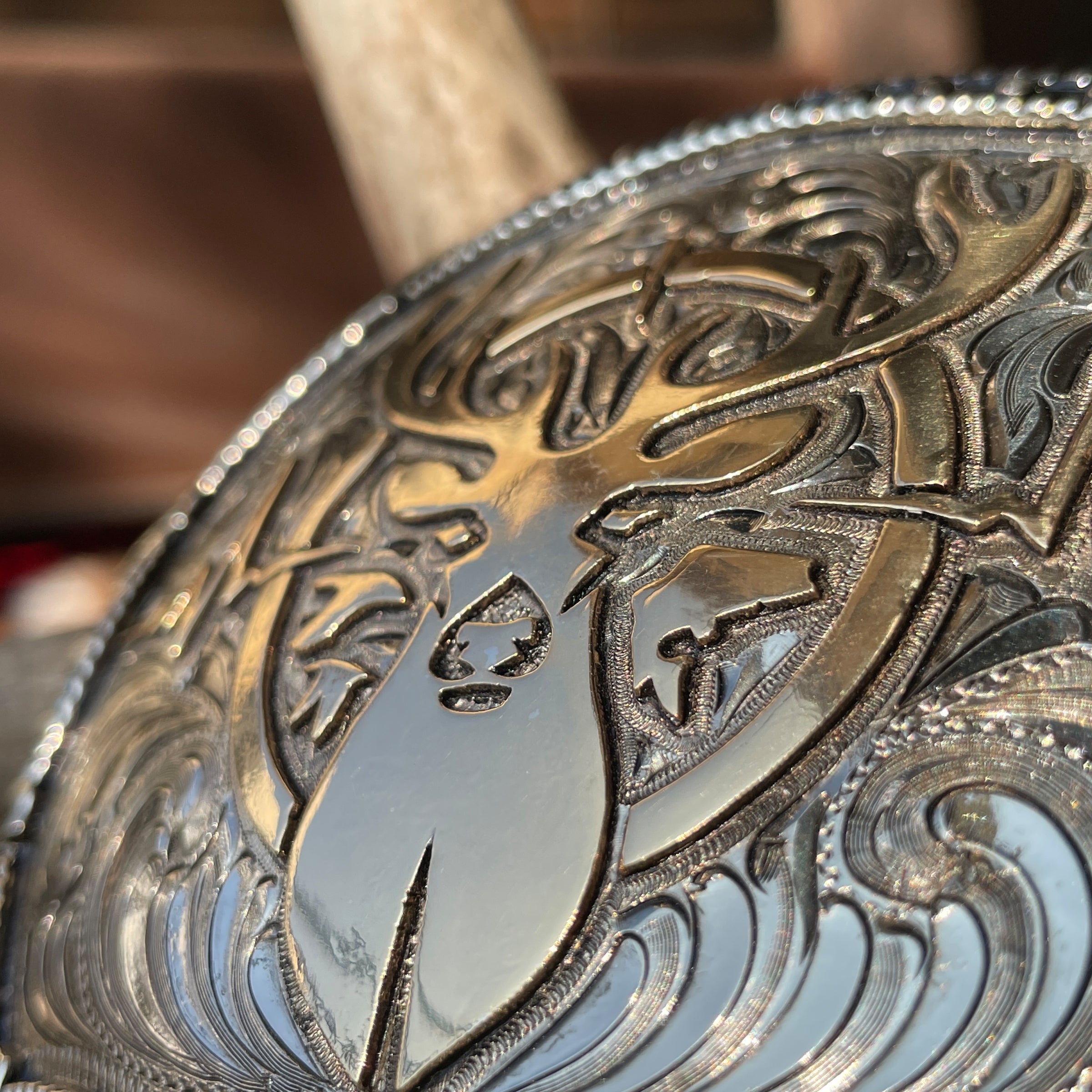 Heartbeat of a Hunter Large Western Belt Buckle