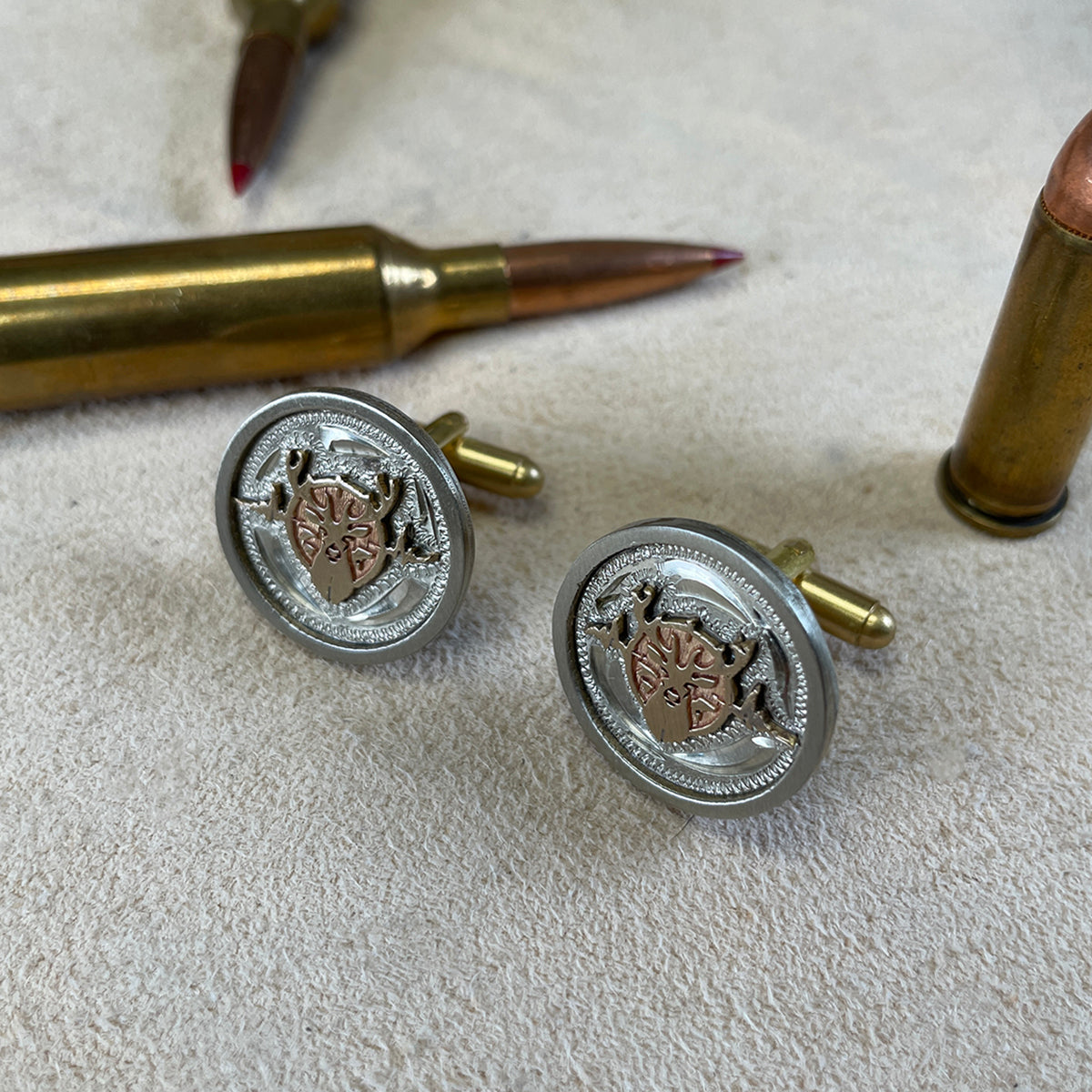 Heartbeat of a Hunter Button-Style Cuff Links