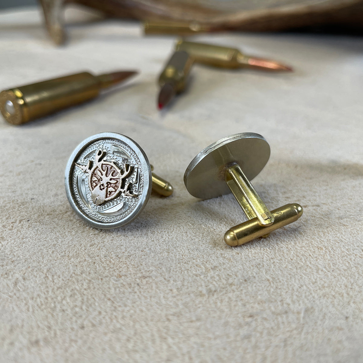 Heartbeat of a Hunter Button-Style Cuff Links