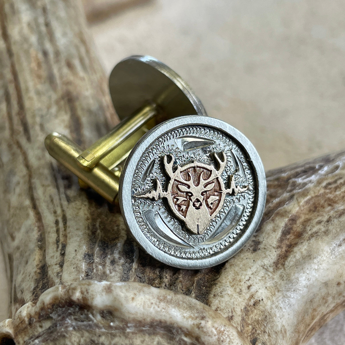 Heartbeat of a Hunter Button-Style Cuff Links