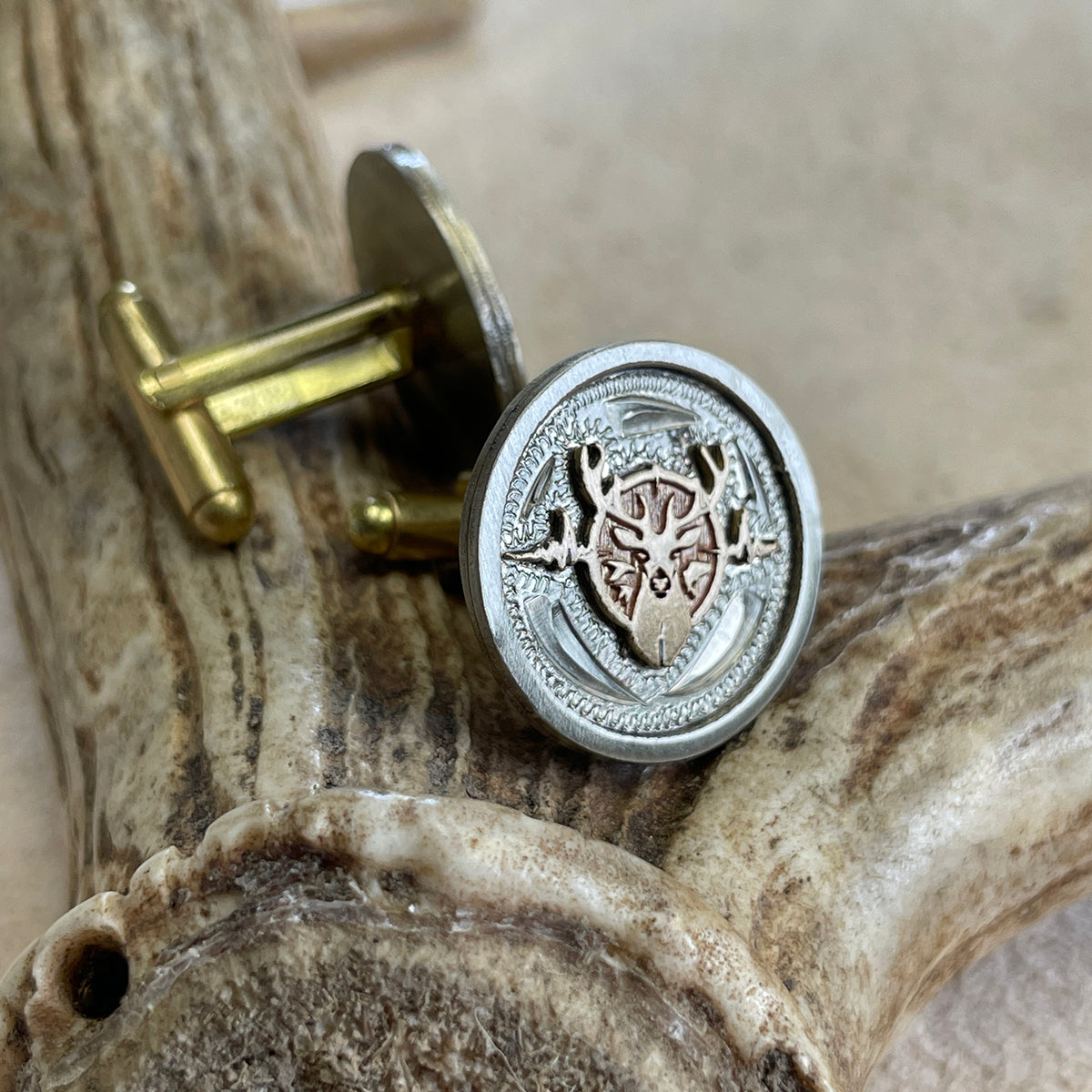 Heartbeat of a Hunter Button-Style Cuff Links