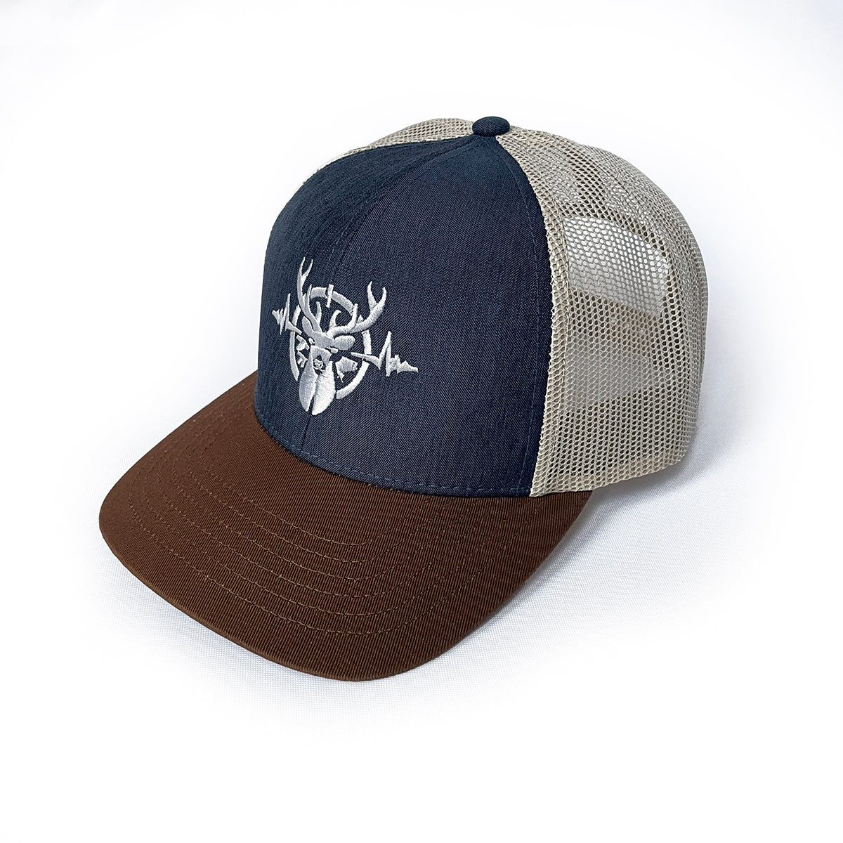 Heartbeat of a Hunter Heathered Navy, Khaki & Brown Trucker Cap