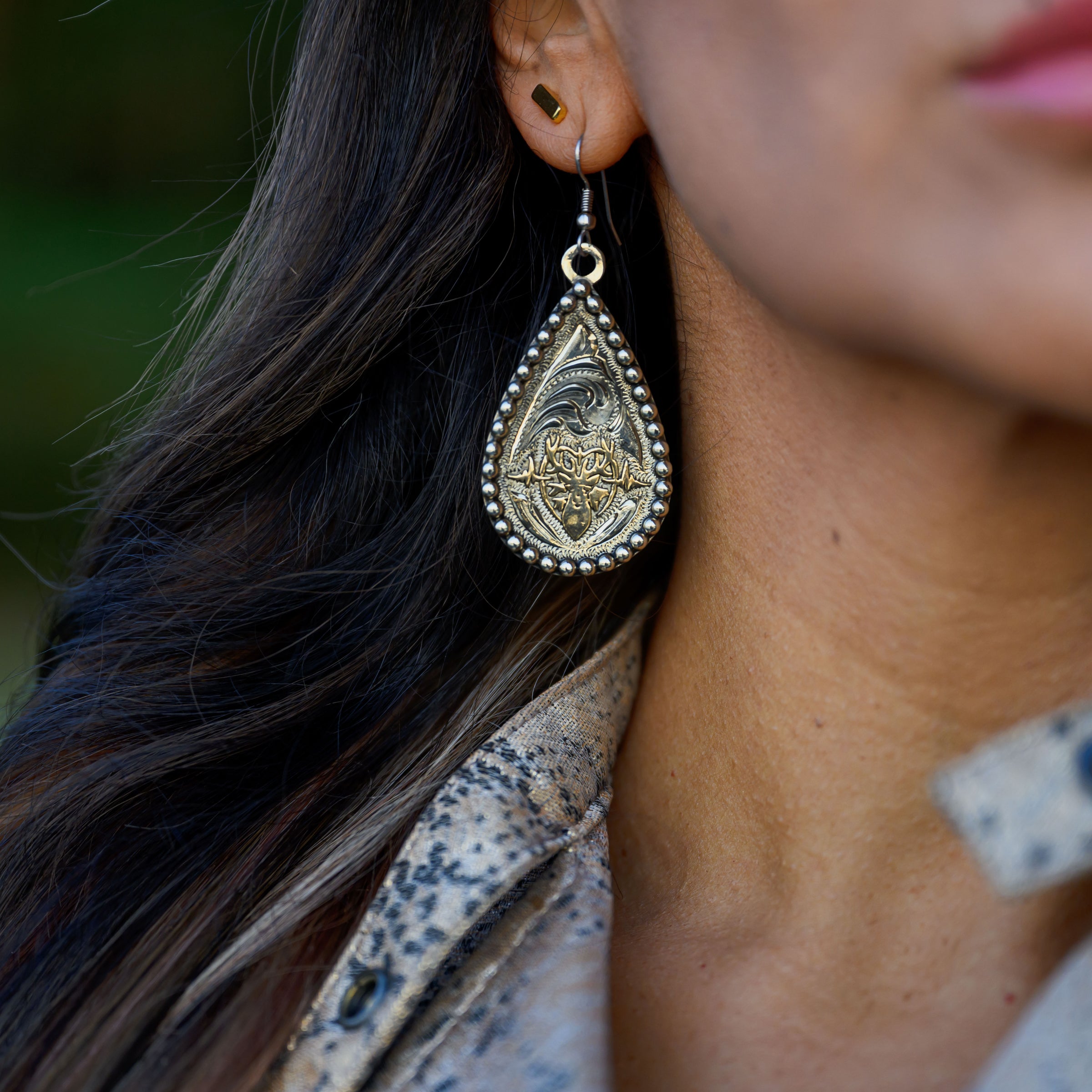 The Heartbeat of a Hunter Teardrop Earrings