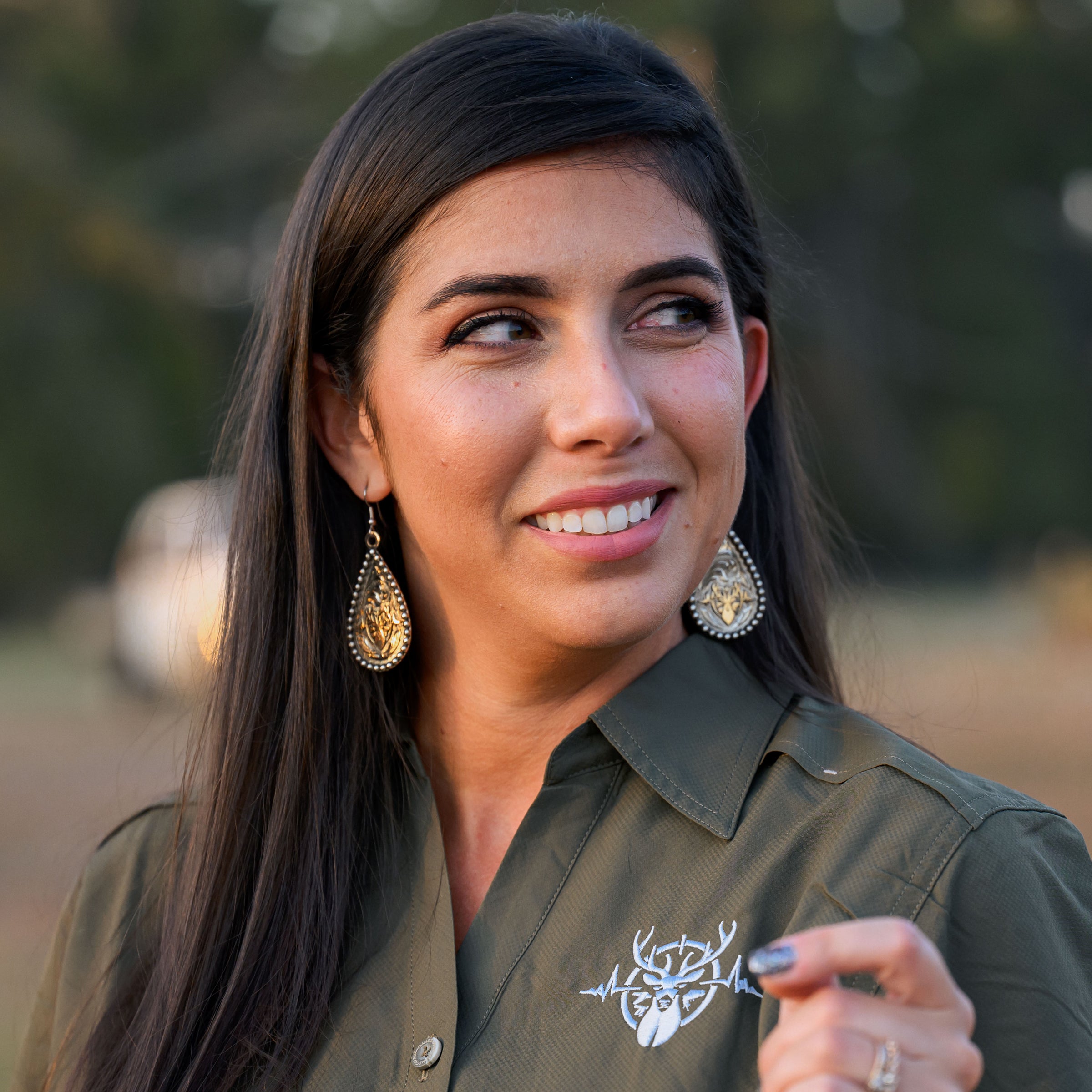 The Heartbeat of a Hunter Teardrop Earrings