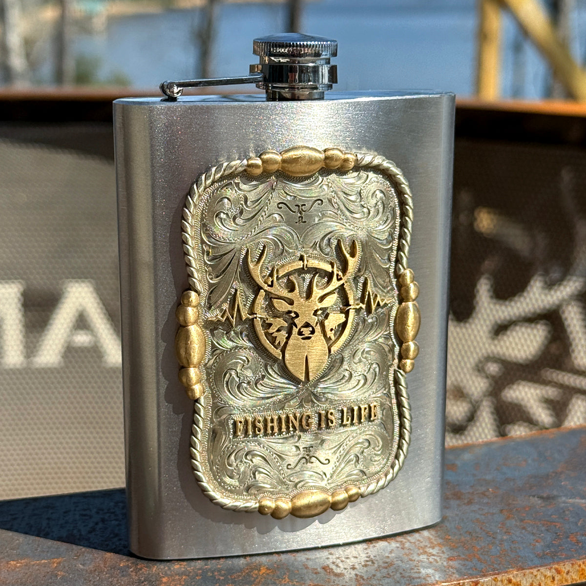 Fishing Is Life Flask