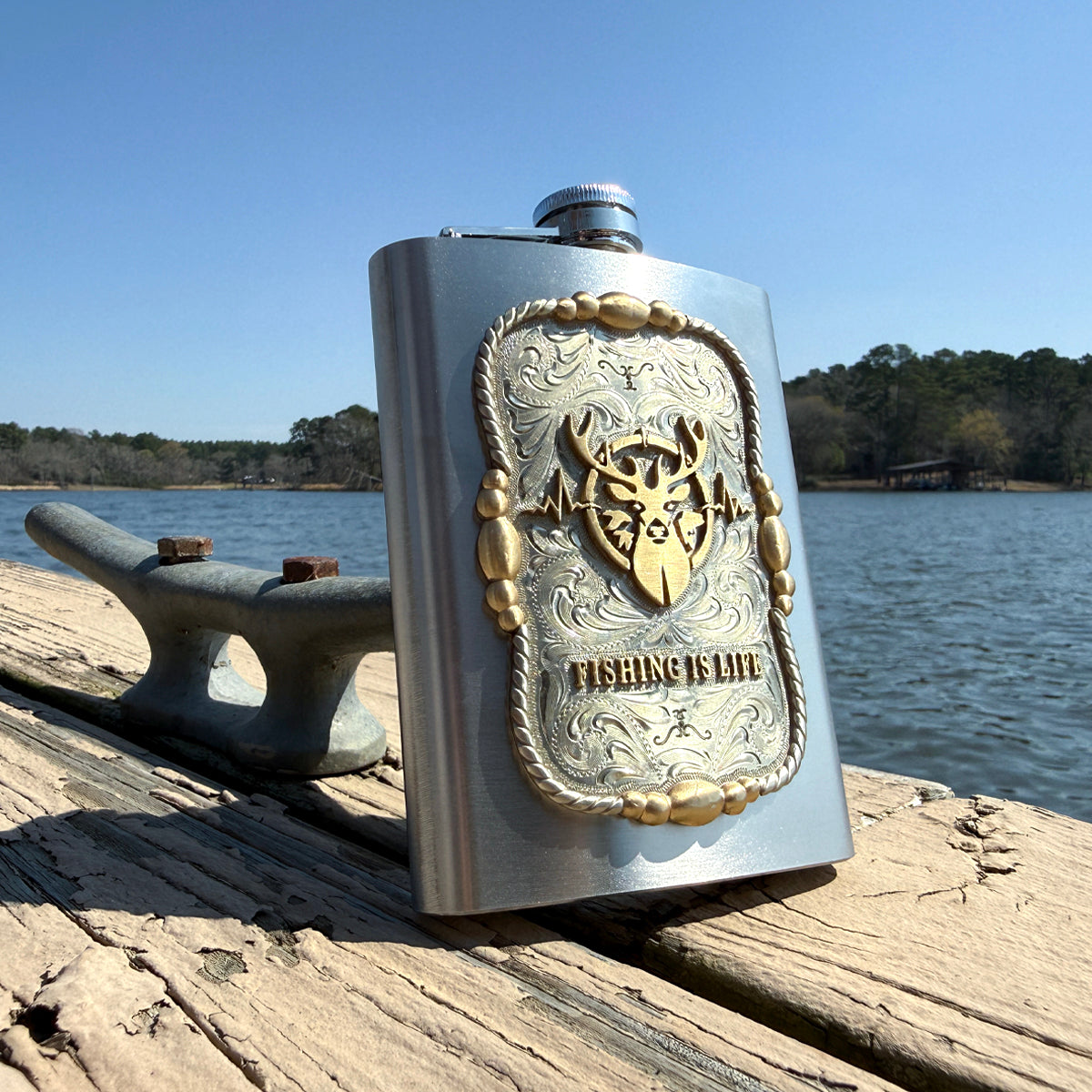 Fishing Is Life Flask