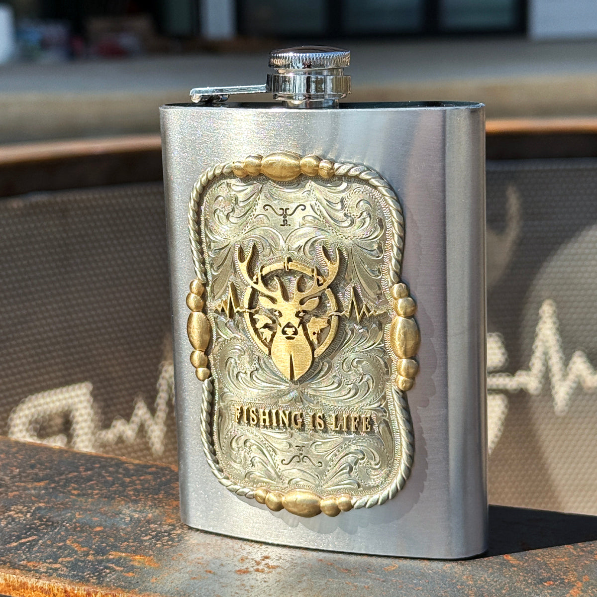 Fishing Is Life Flask