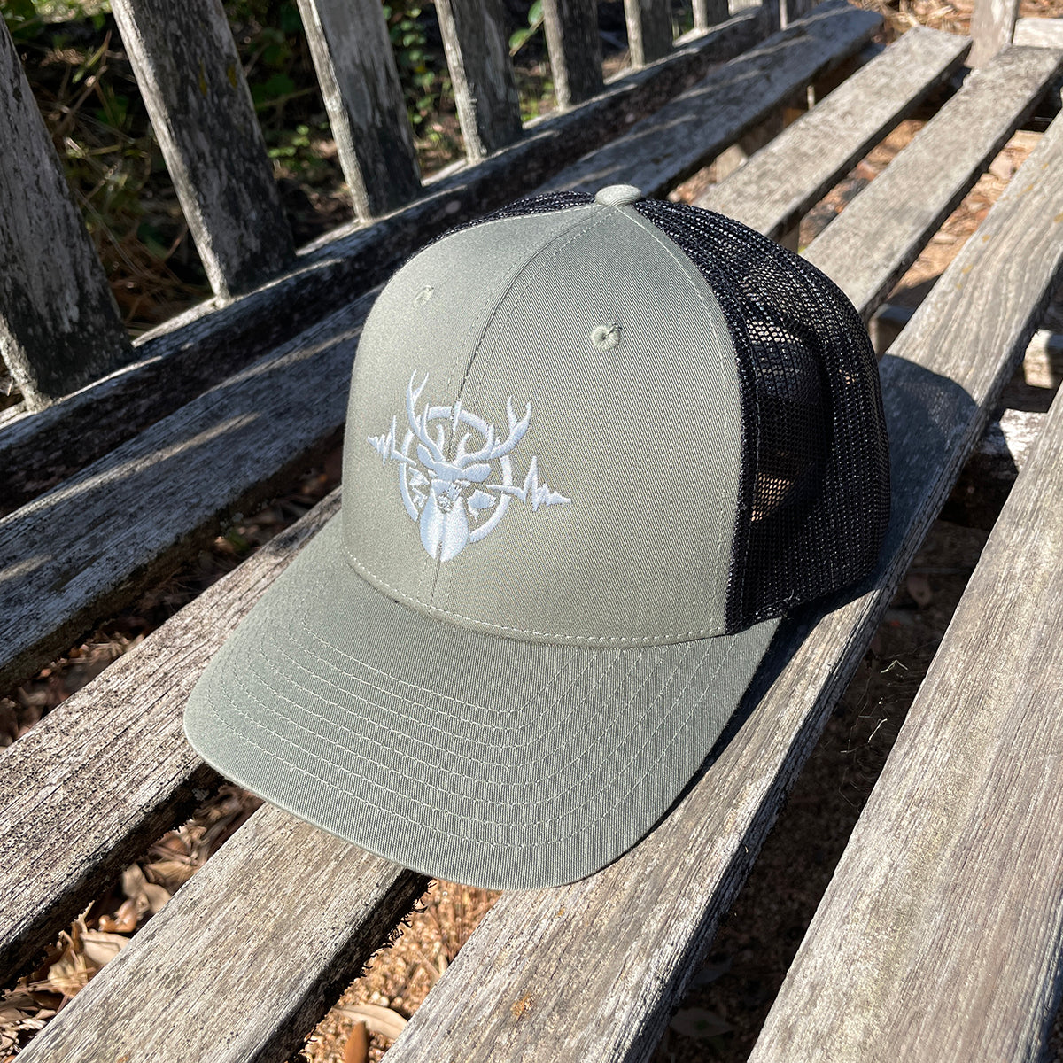 Heartbeat of a Hunter Loden & Black Trucker Cap