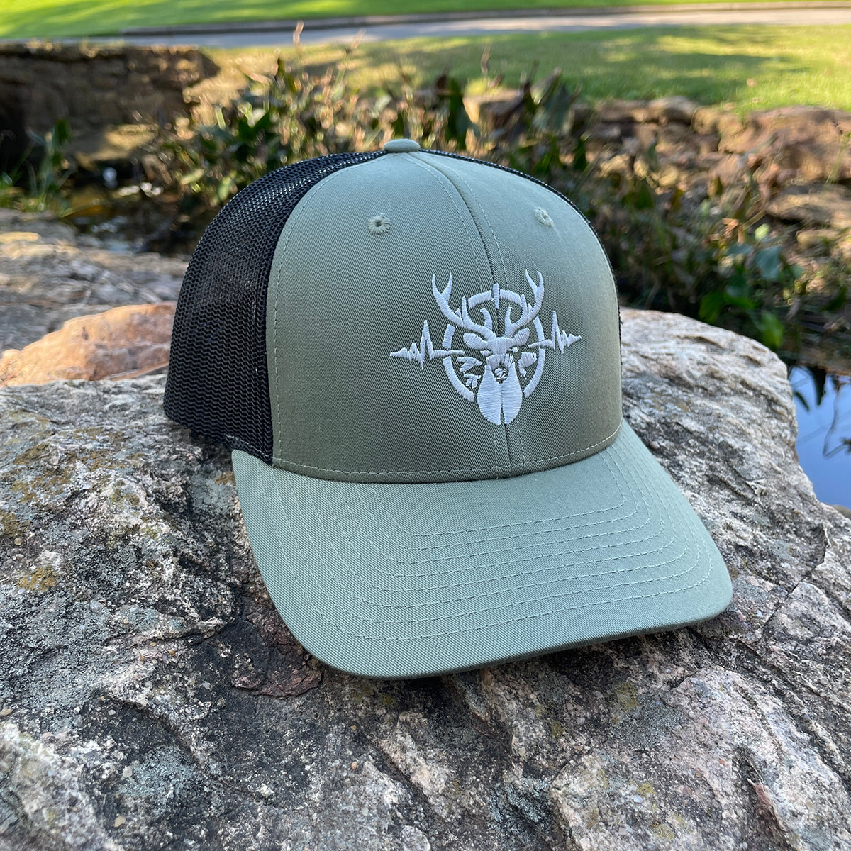 Heartbeat of a Hunter Loden & Black Trucker Cap
