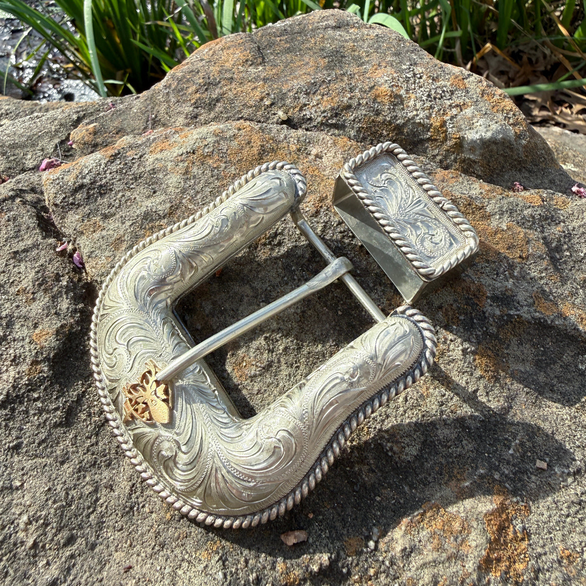 Heartbeat of a Hunter Domed Western Belt Buckle