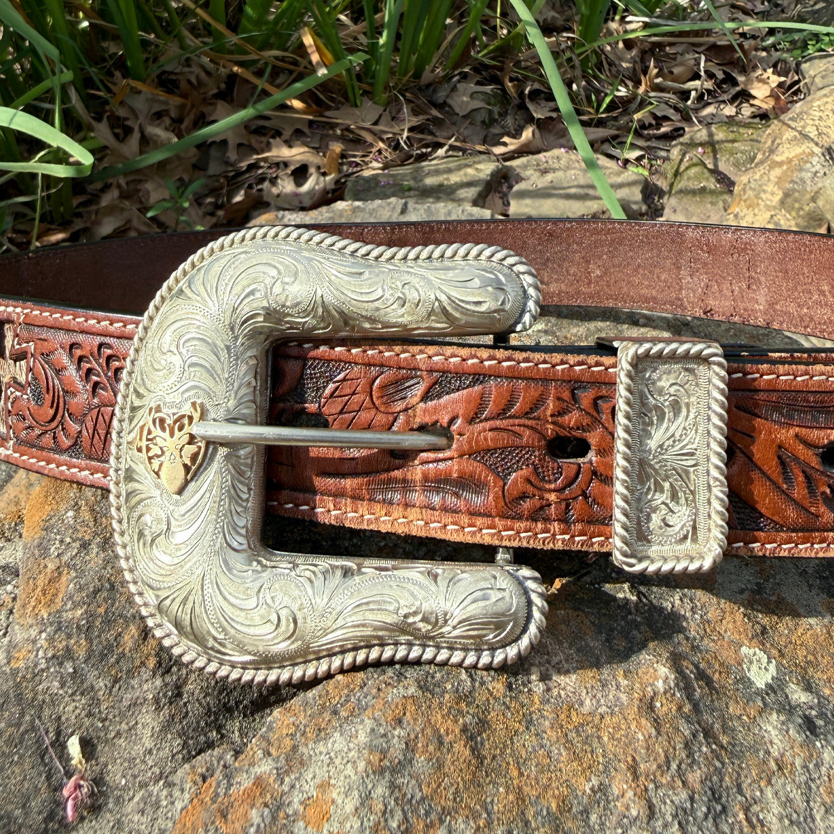 Heartbeat of a Hunter Domed Western Belt Buckle