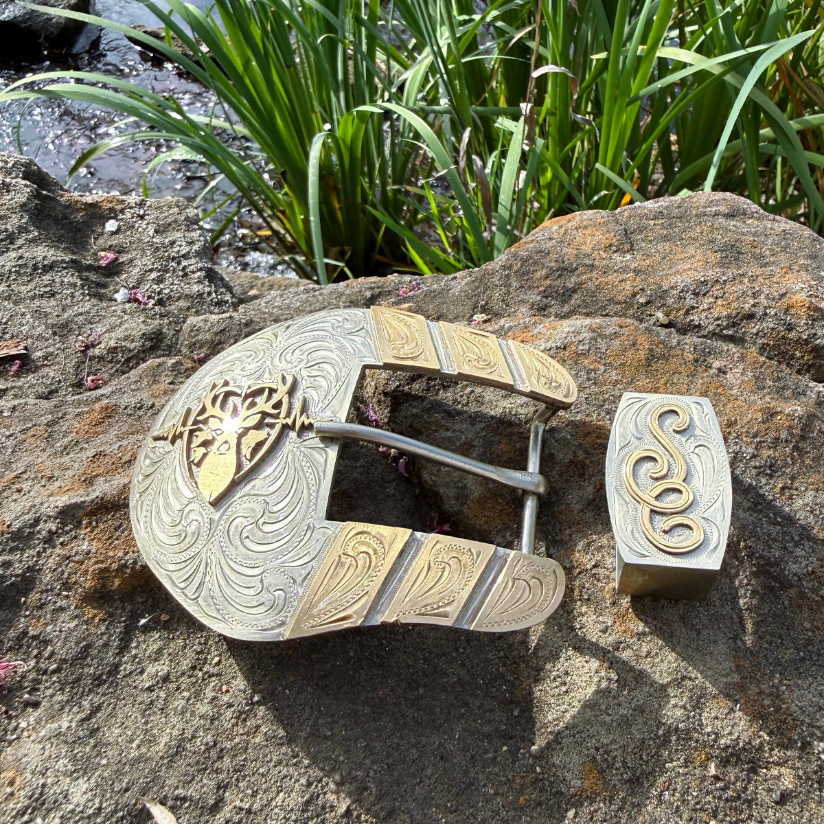 Heartbeat of a Hunter Large Traditional Belt Buckle
