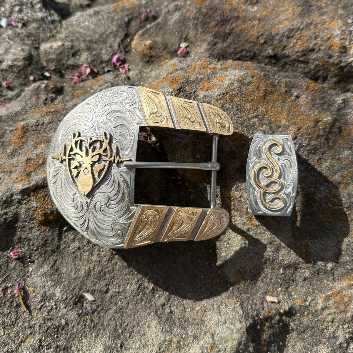 Heartbeat of a Hunter Large Traditional Belt Buckle