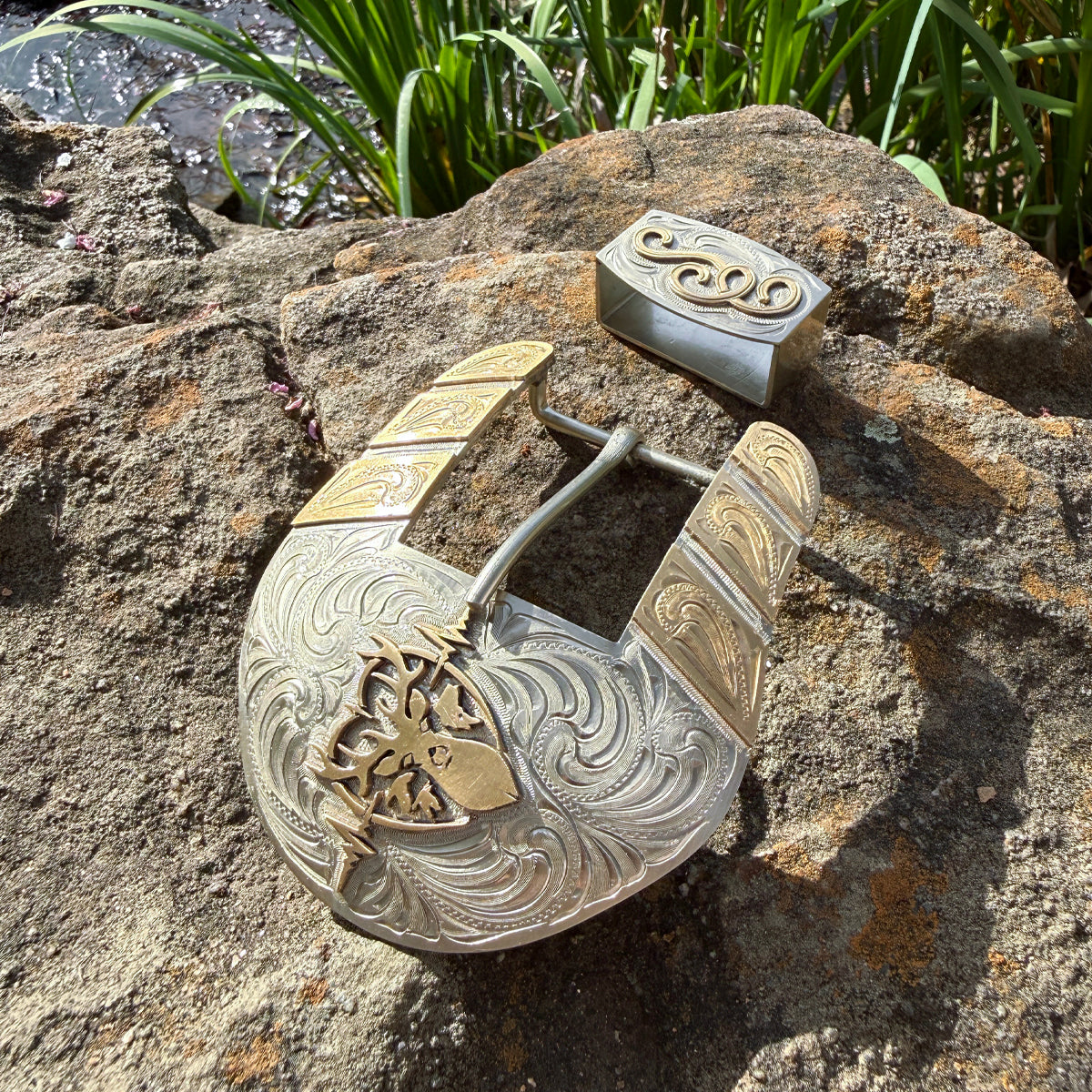 Heartbeat of a Hunter Large Traditional Belt Buckle