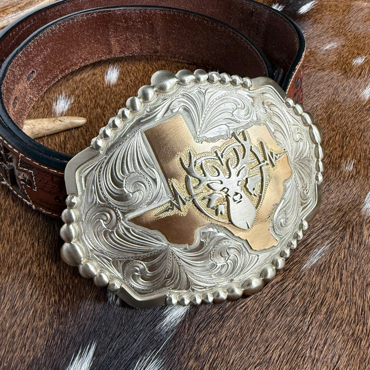 Heartbeat of a Hunter Texas Belt Buckle