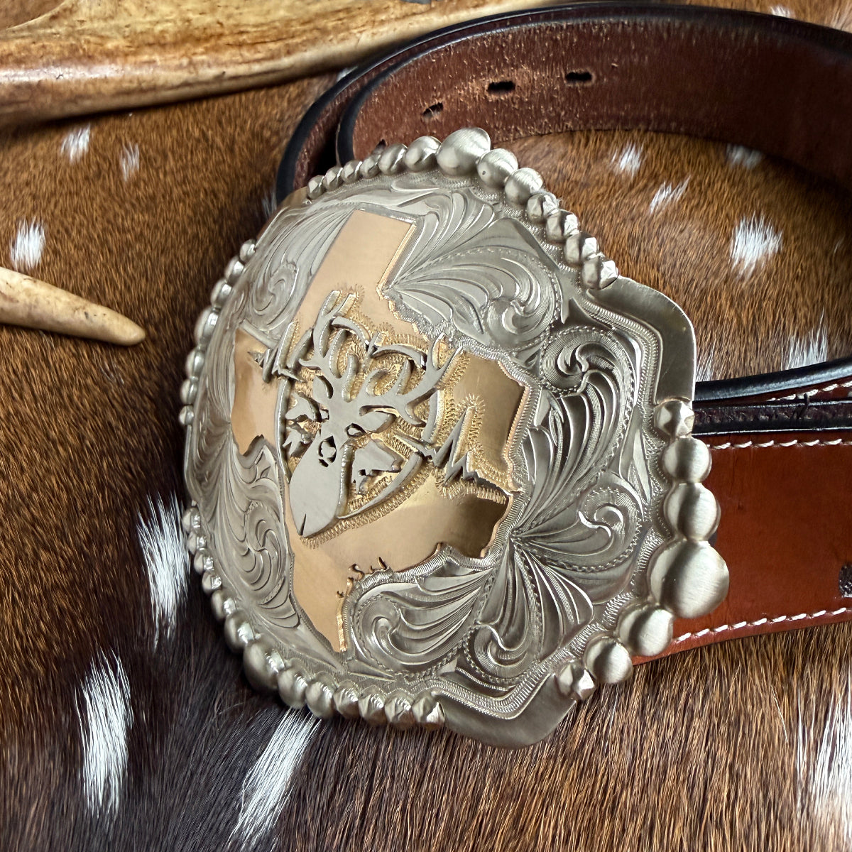 Heartbeat of a Hunter Texas Belt Buckle
