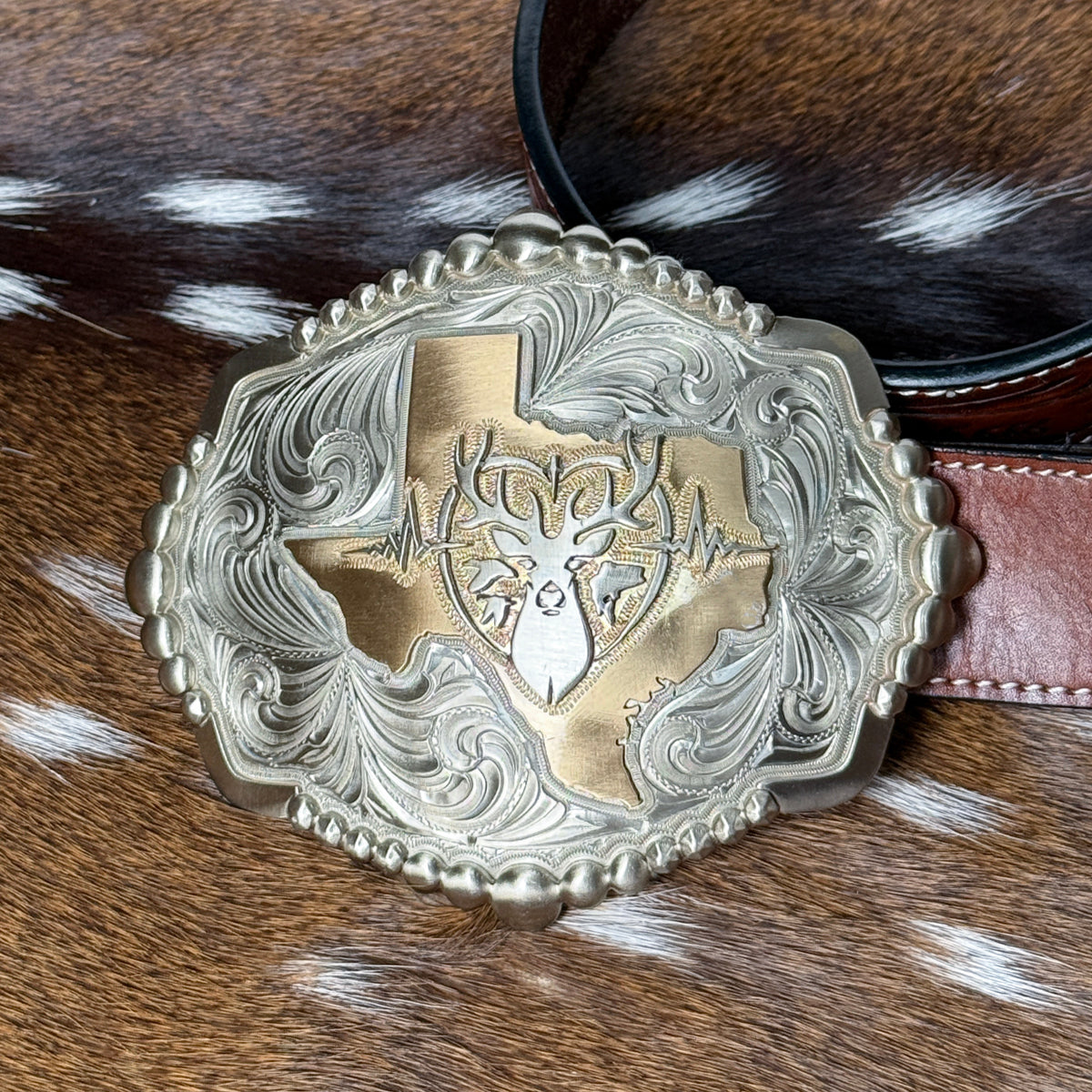Heartbeat of a Hunter Texas Belt Buckle
