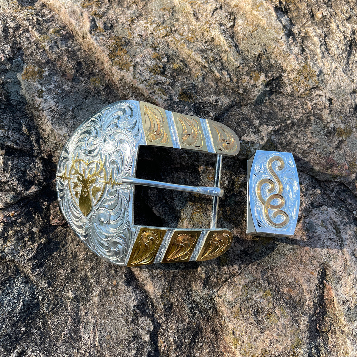 Heartbeat of a Hunter Large Traditional Belt Buckle