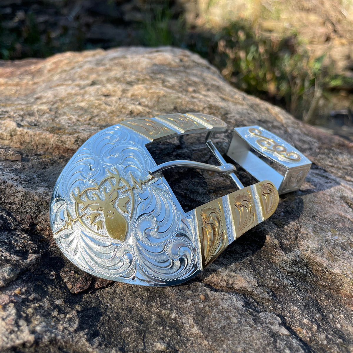 Heartbeat of a Hunter Large Traditional Belt Buckle