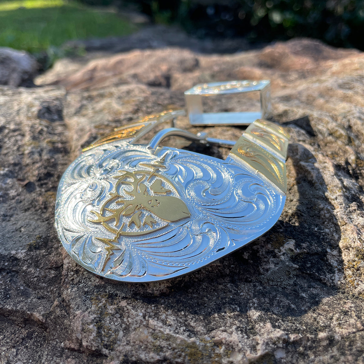 Heartbeat of a Hunter Large Traditional Belt Buckle