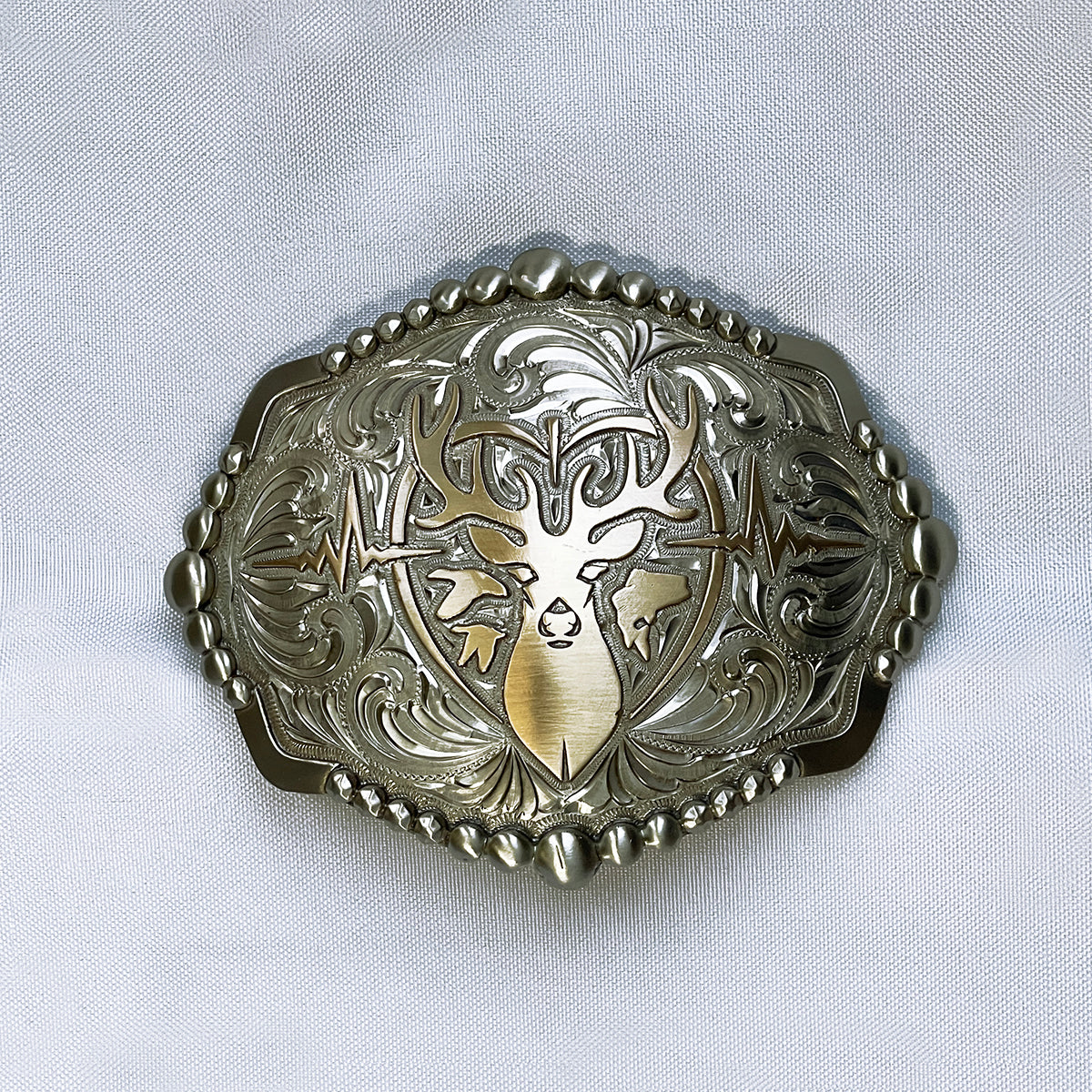 Heartbeat of a Hunter Large Elipse Belt Buckle