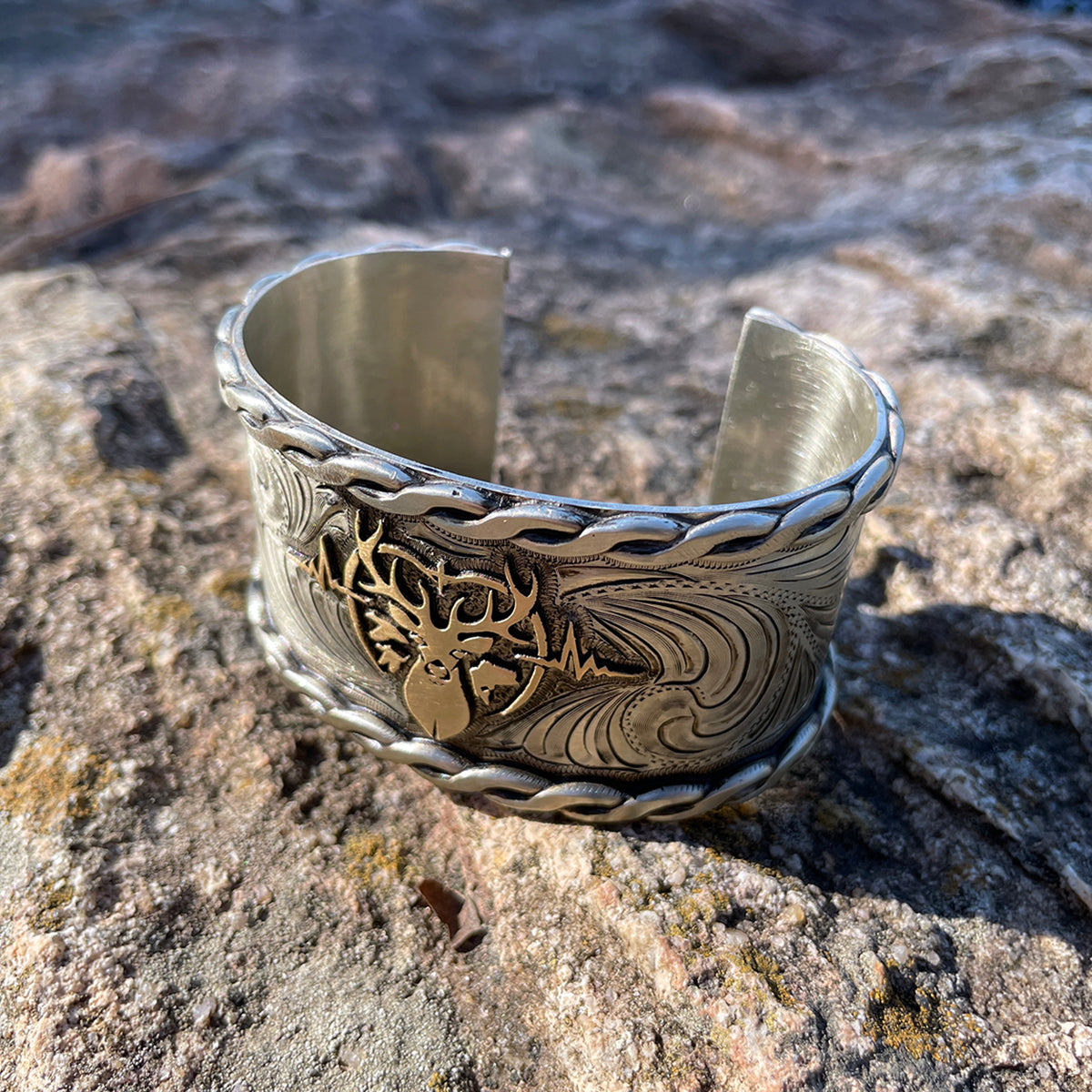 Heartbeat of a Hunter Women Cuff Bracelet