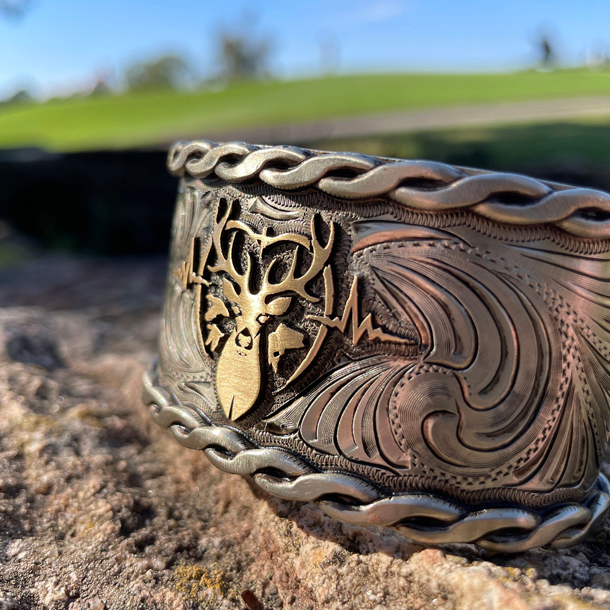 Heartbeat of a Hunter Women Cuff Bracelet