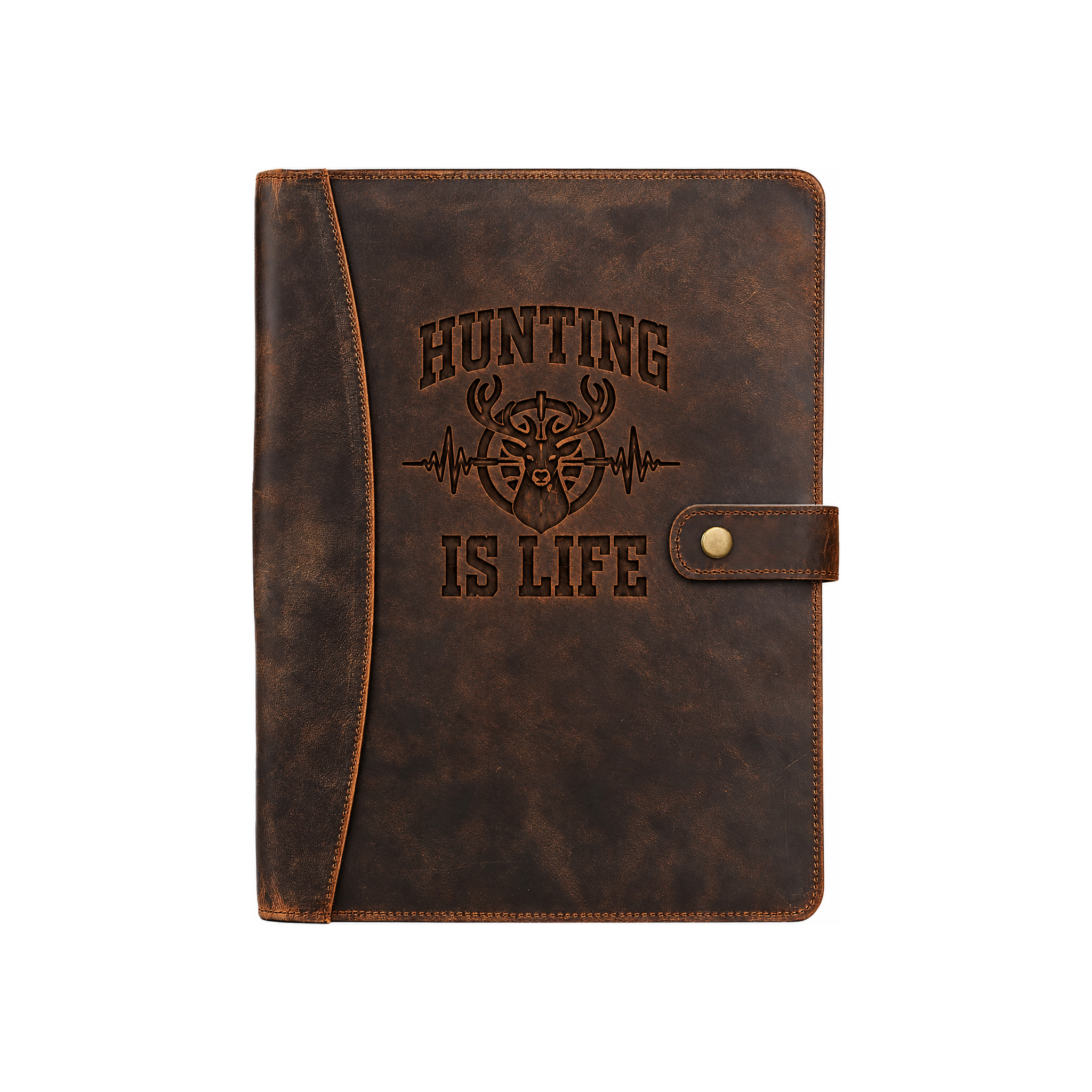 Hunting Is Life Premium Buffalo Leather Portfolio