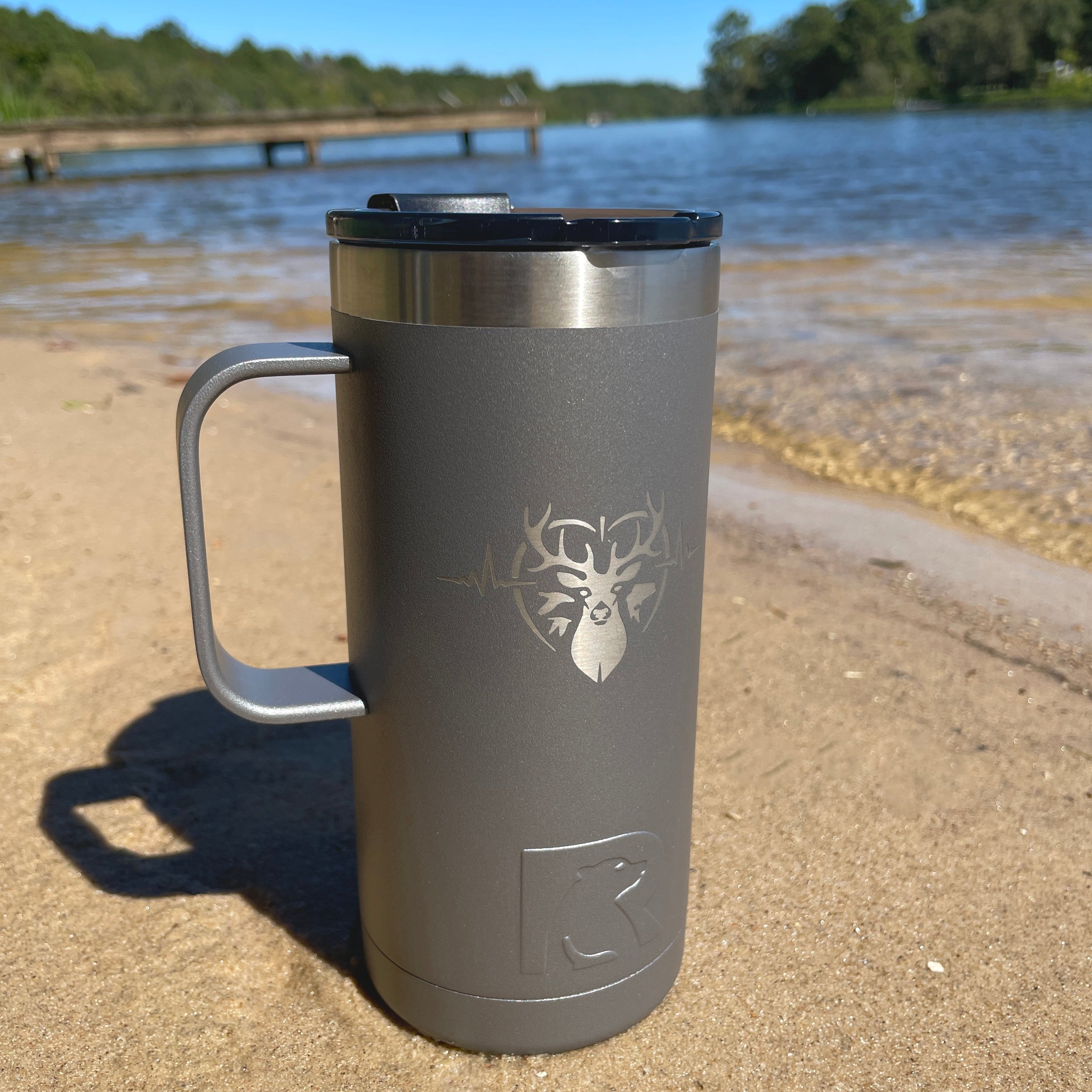 Heartbeat of a Hunter 16oz. Road Trip Travel Mug