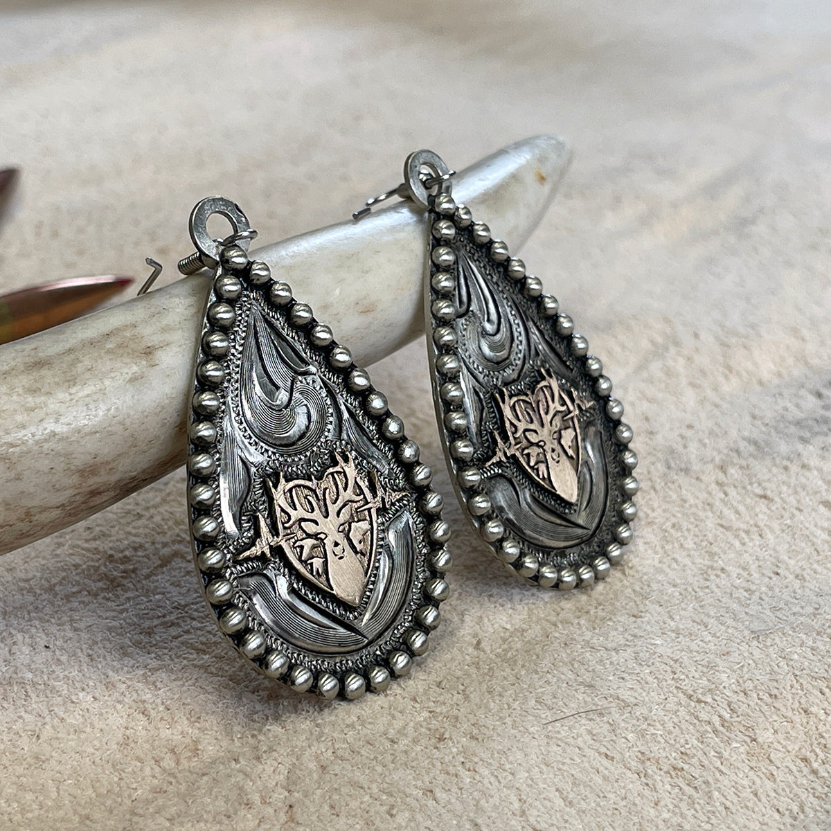 The Heartbeat of a Hunter Teardrop Earrings