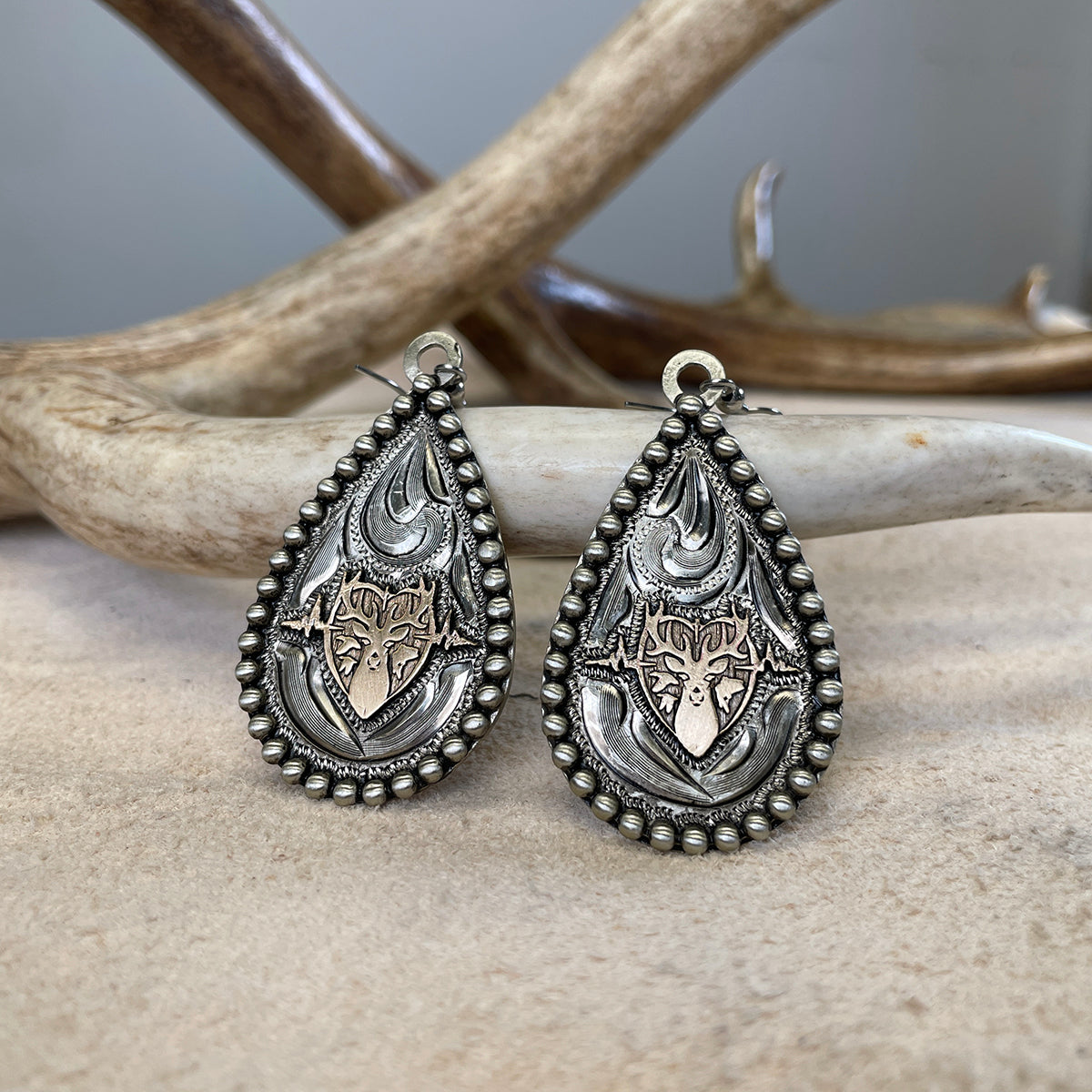 The Heartbeat of a Hunter Teardrop Earrings