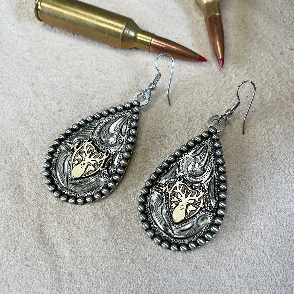 The Heartbeat of a Hunter Teardrop Earrings