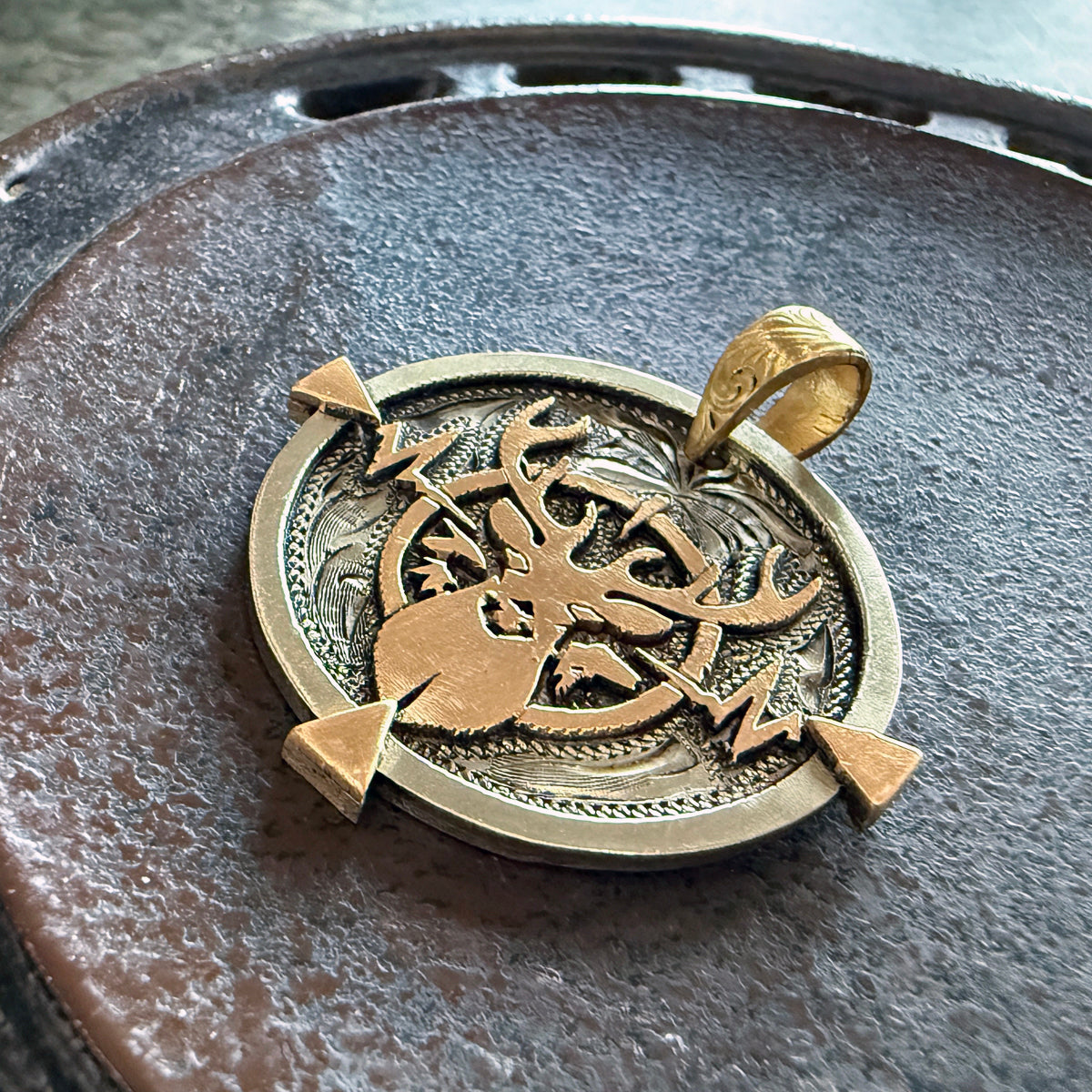Heartbeat of a Hunter Medallion Pendant
