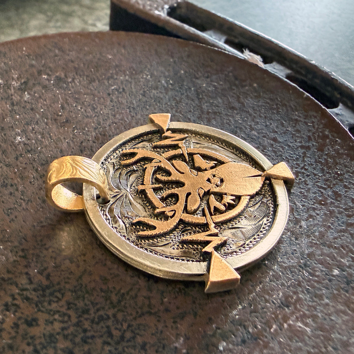 Heartbeat of a Hunter Medallion Pendant