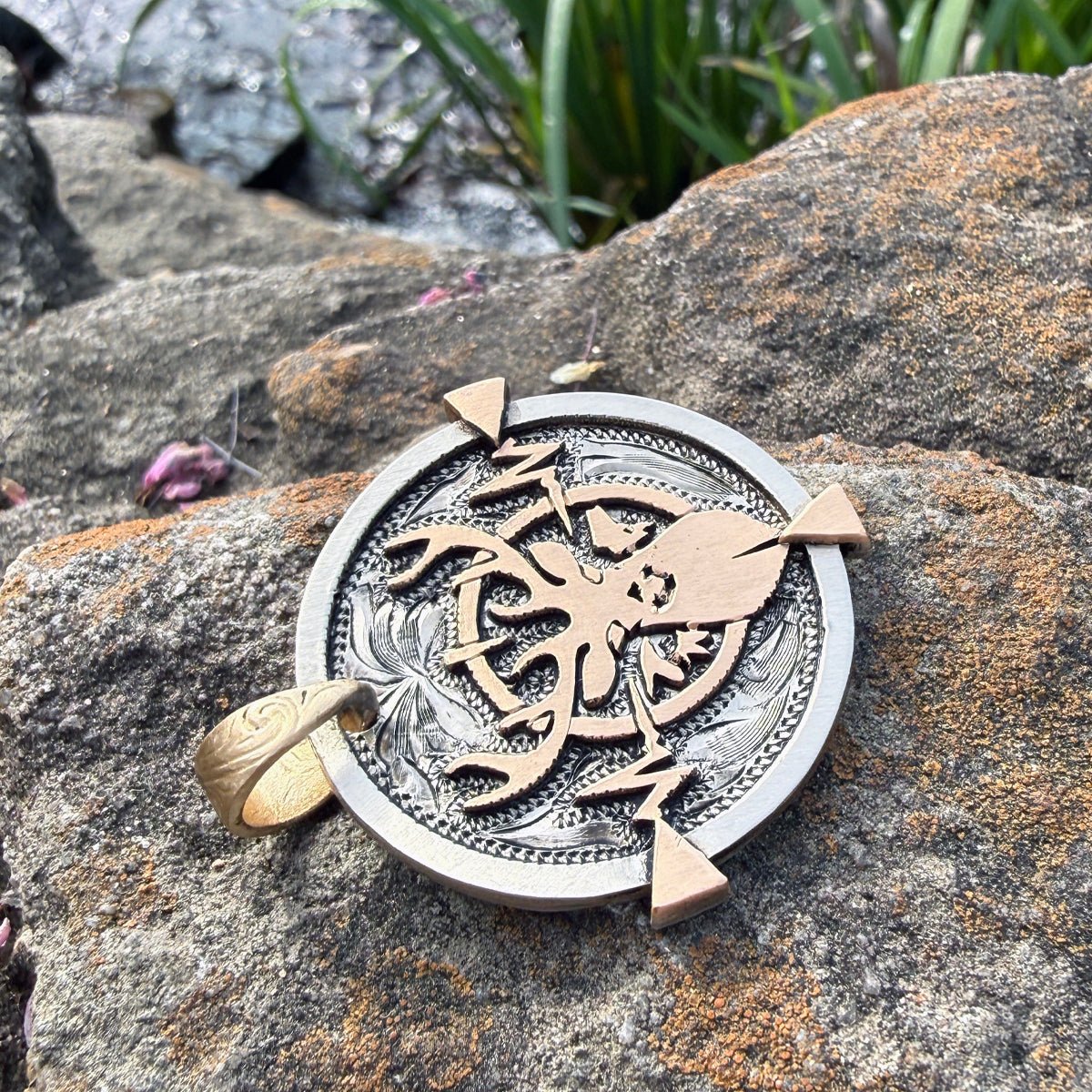Heartbeat of a Hunter Medallion Pendant