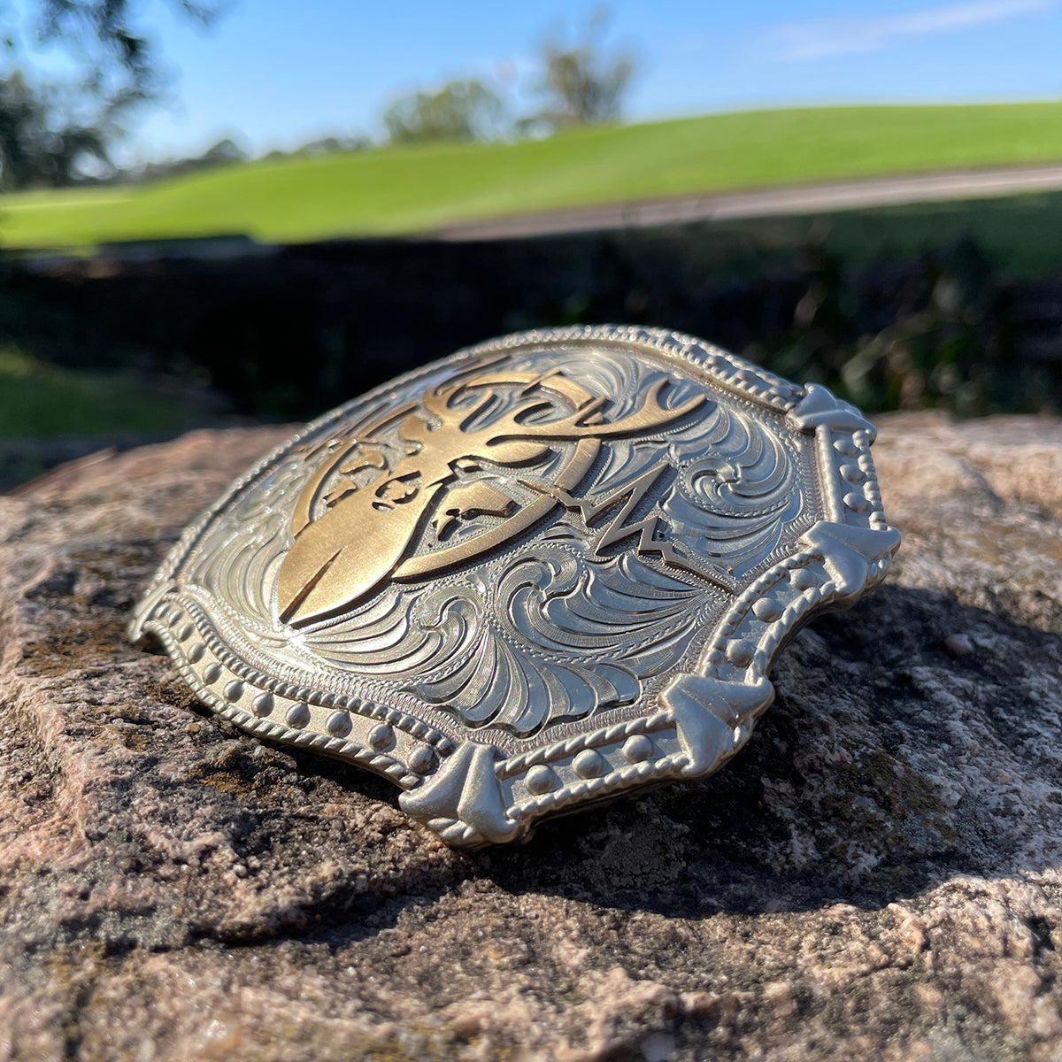 Heartbeat of a Hunter Large Western Belt Buckle