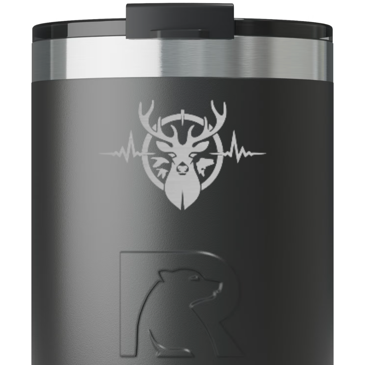 Heartbeat of a Hunter 12oz. Essential Lowball Tumbler - Black