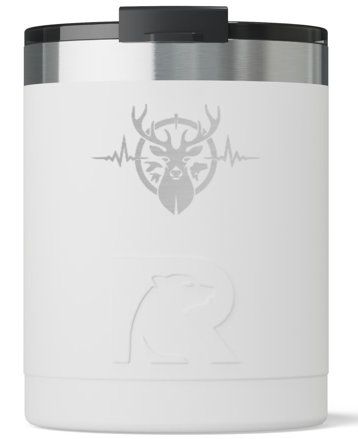 Heartbeat of a Hunter 12oz. Essential Lowball Tumbler- White