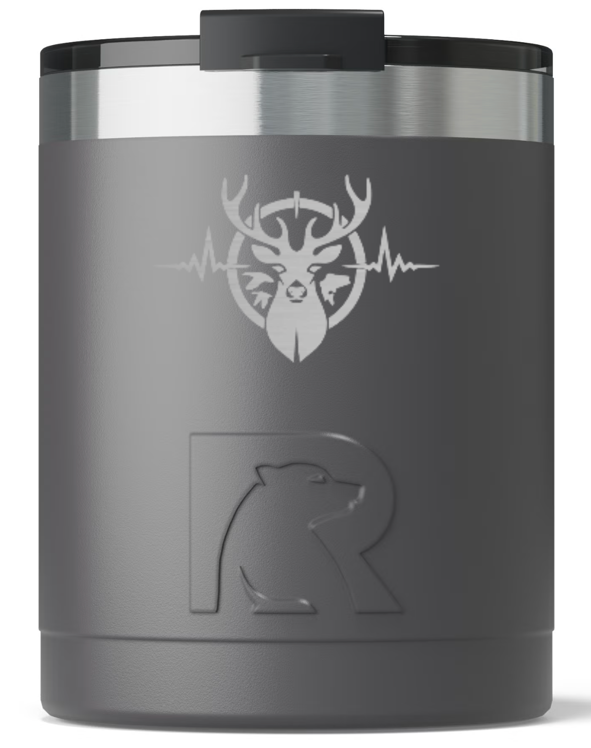 Heartbeat of a Hunter 12oz. Essential Lowball Tumbler - Graphite