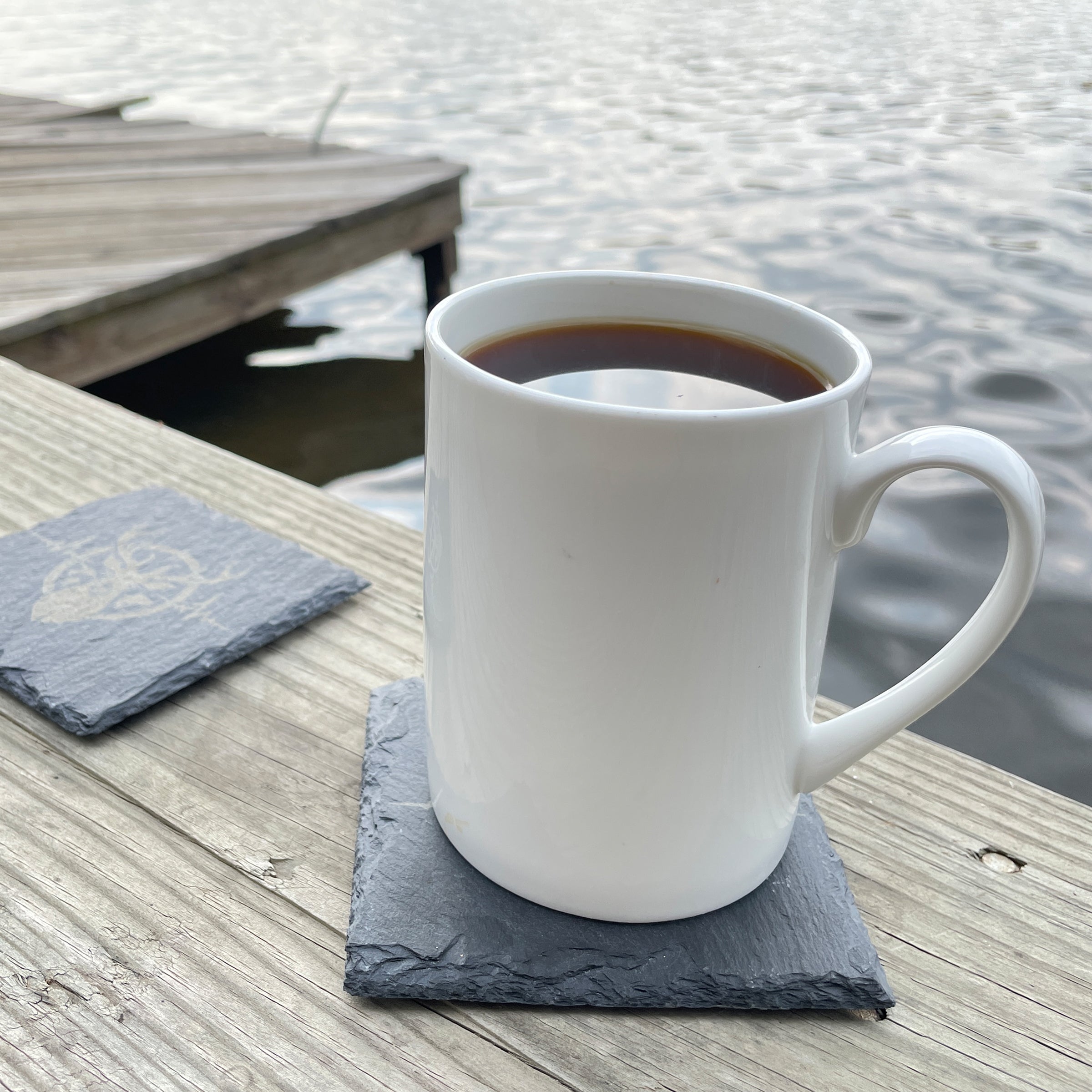 Slate Coasters with Heartbeat of a Hunter Logo Engraved