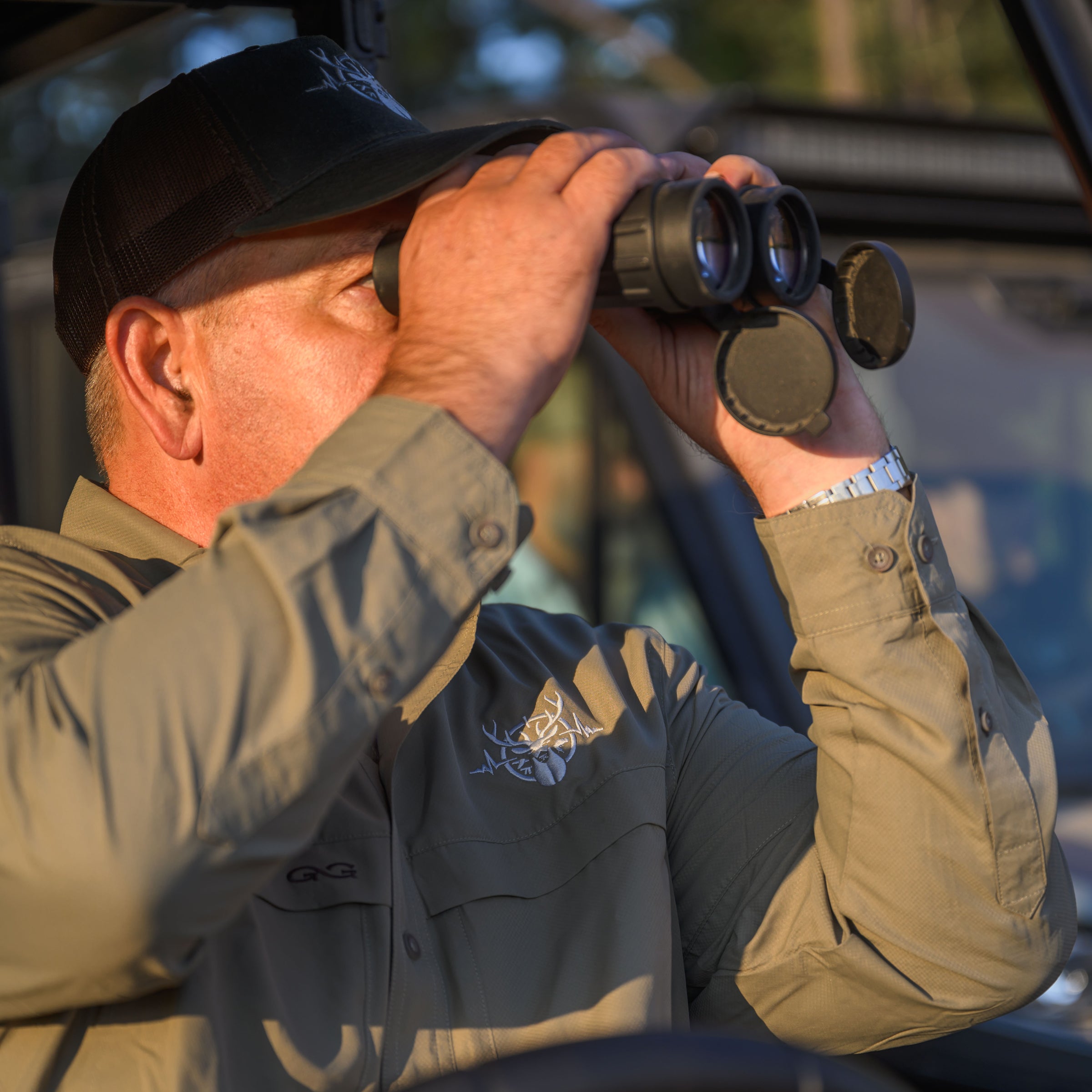 Heartbeat of a Hunter Long Sleeve Men's MicroFiber Shirt - Mesquite